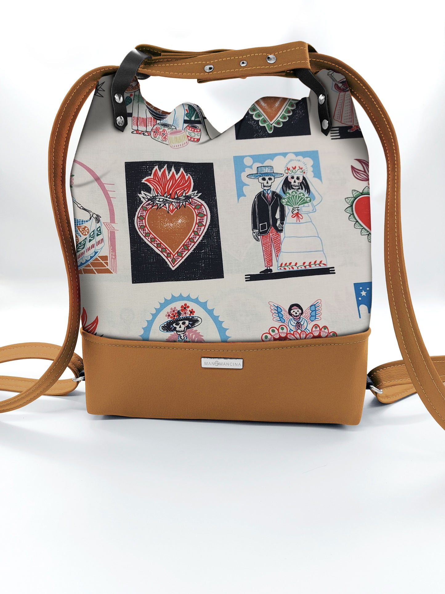 BORSA/ZAINO "BETTA" 2 IN 1 - CUOIO / ex voto beige
