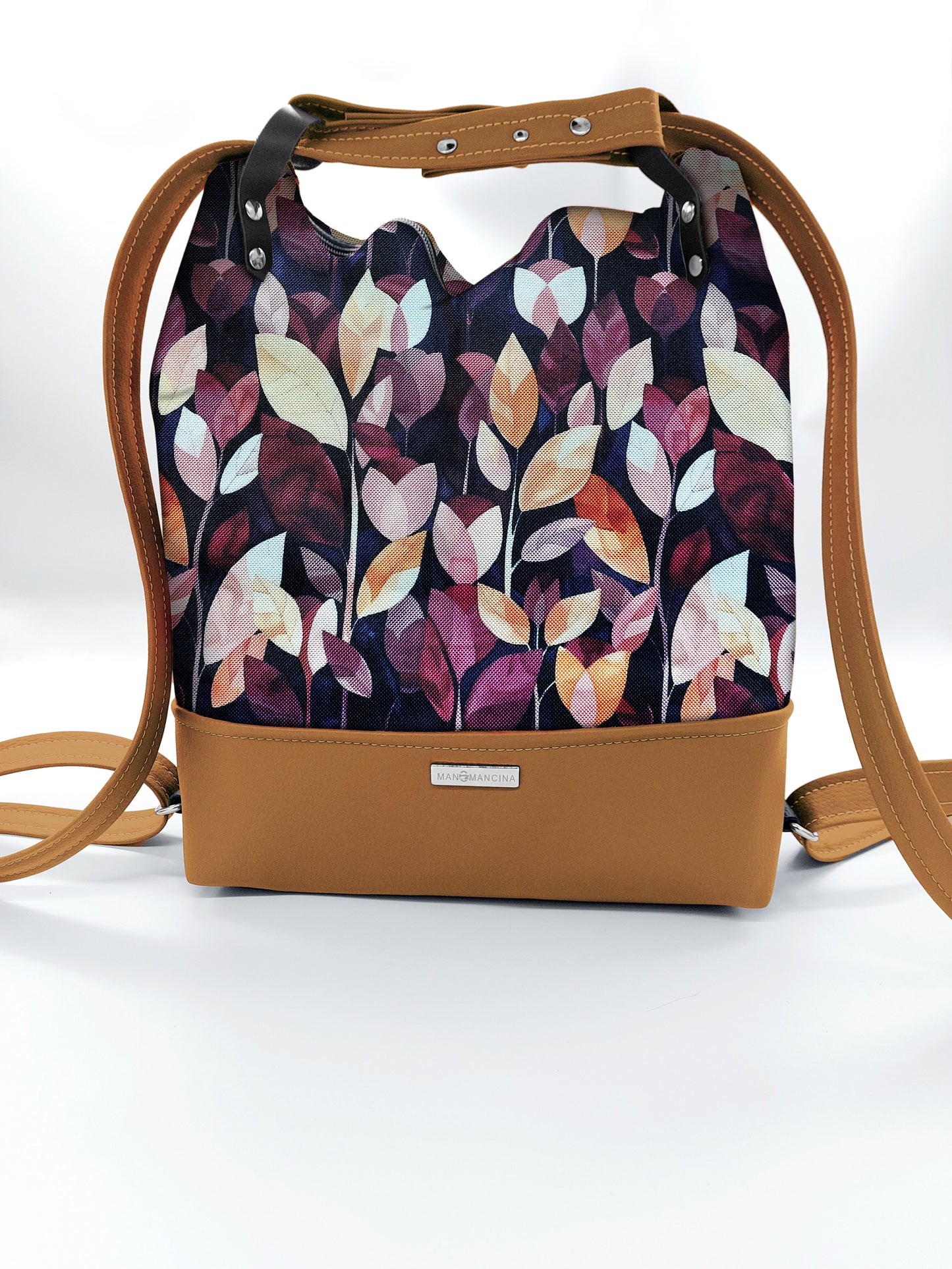 BORSA/ZAINO "BETTA" 2 IN 1 - CUOIO / autunno