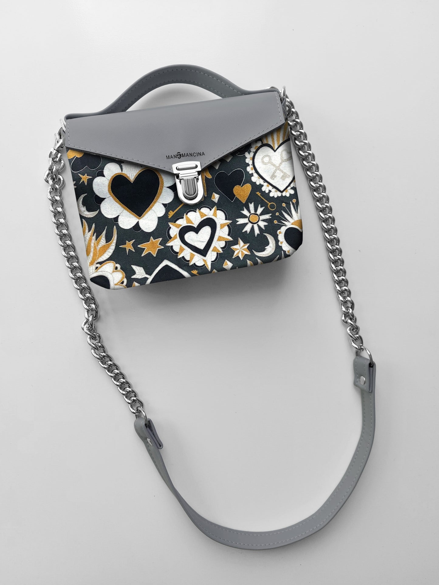 BORSETTA grigio/animalier