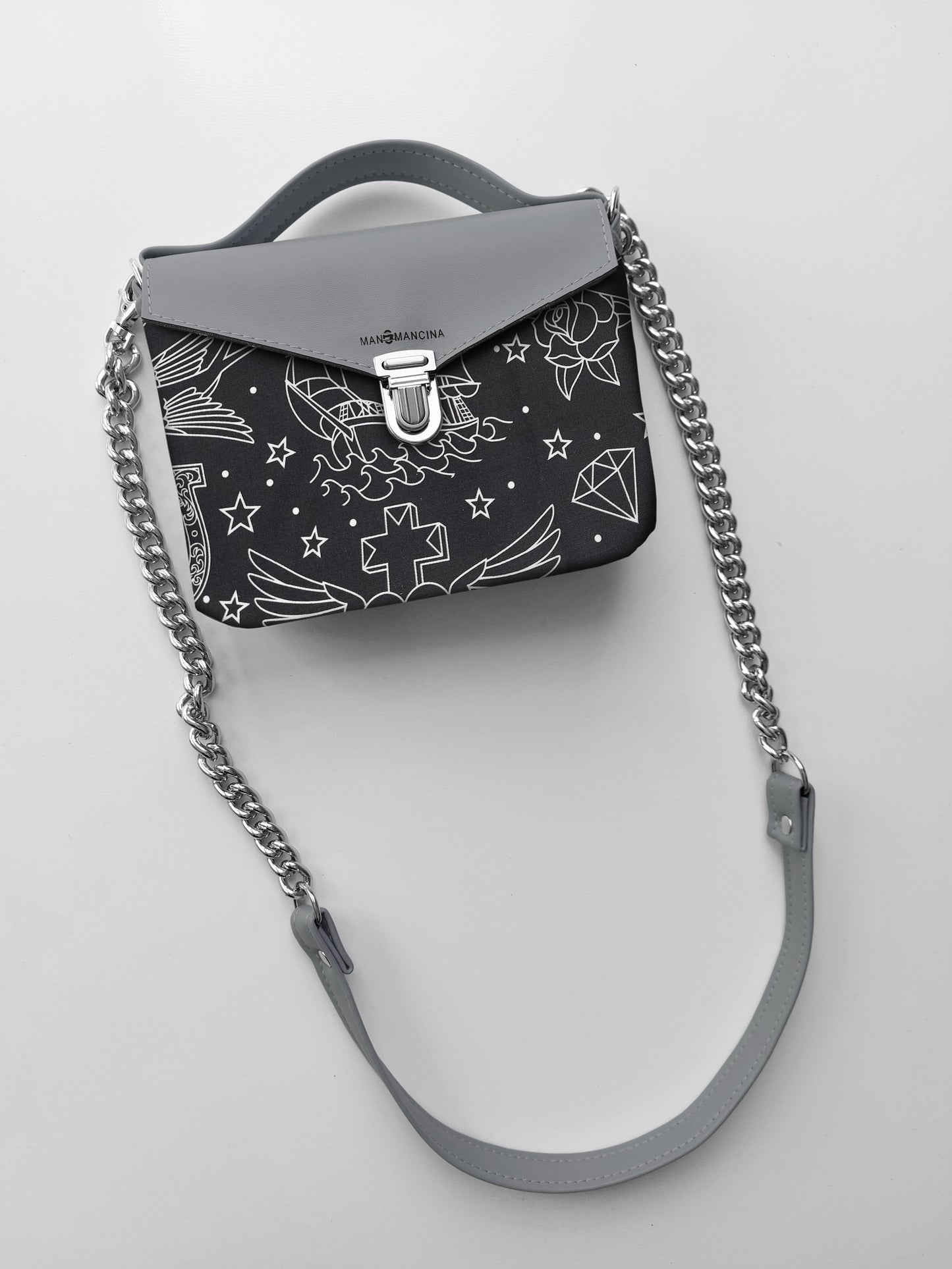 BORSETTA grigio/tatto black