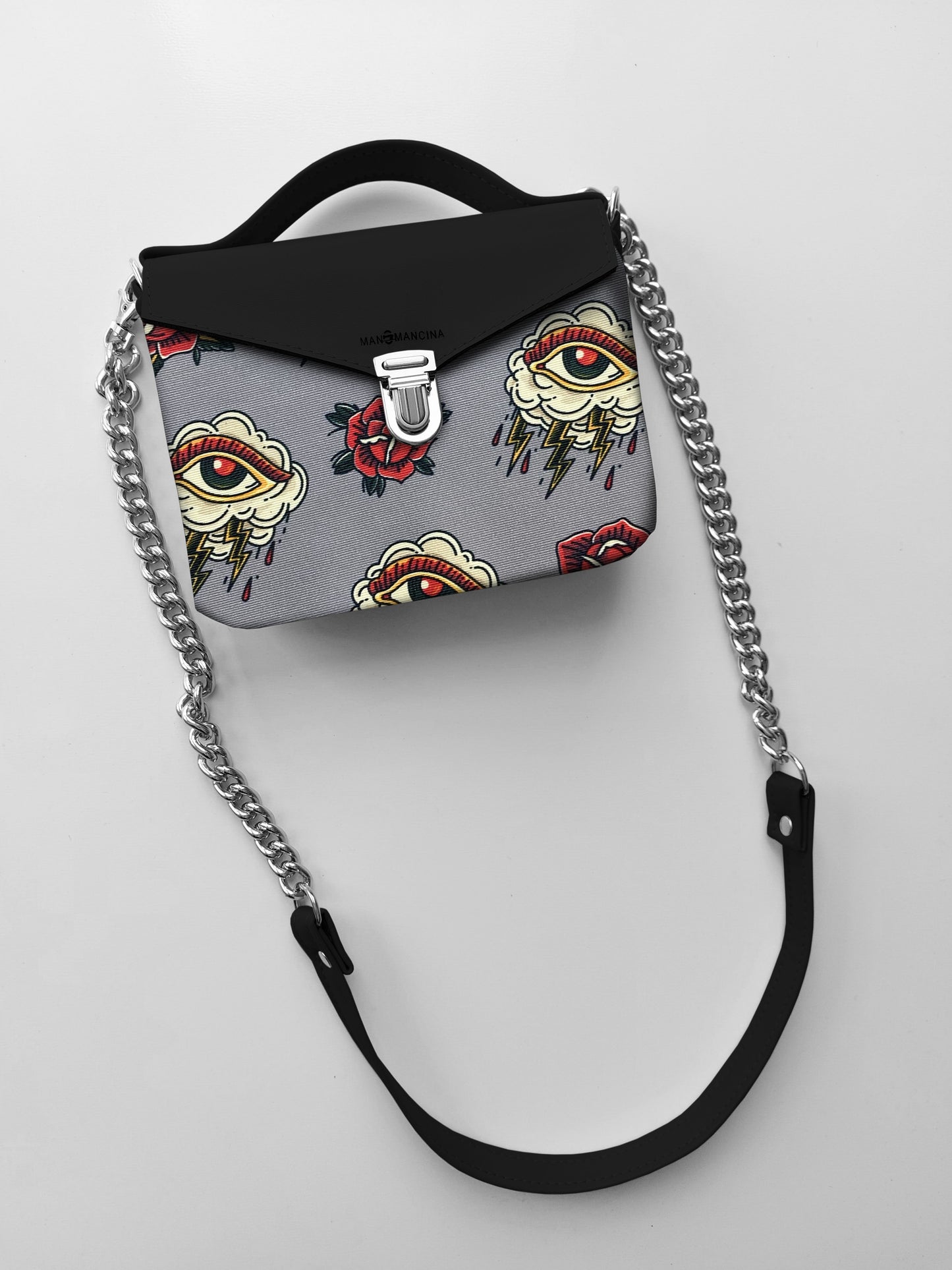 BORSETTA nero / tattoo grigio