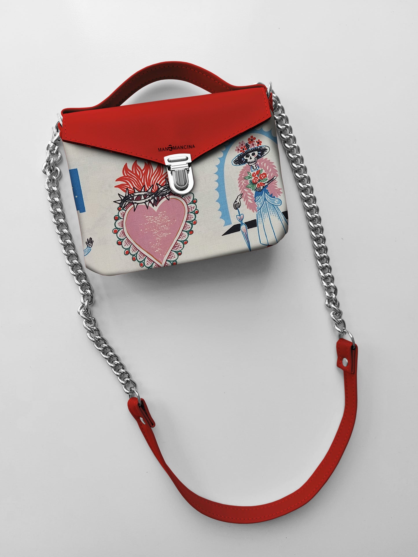 BORSETTA rosso/ex voto beige