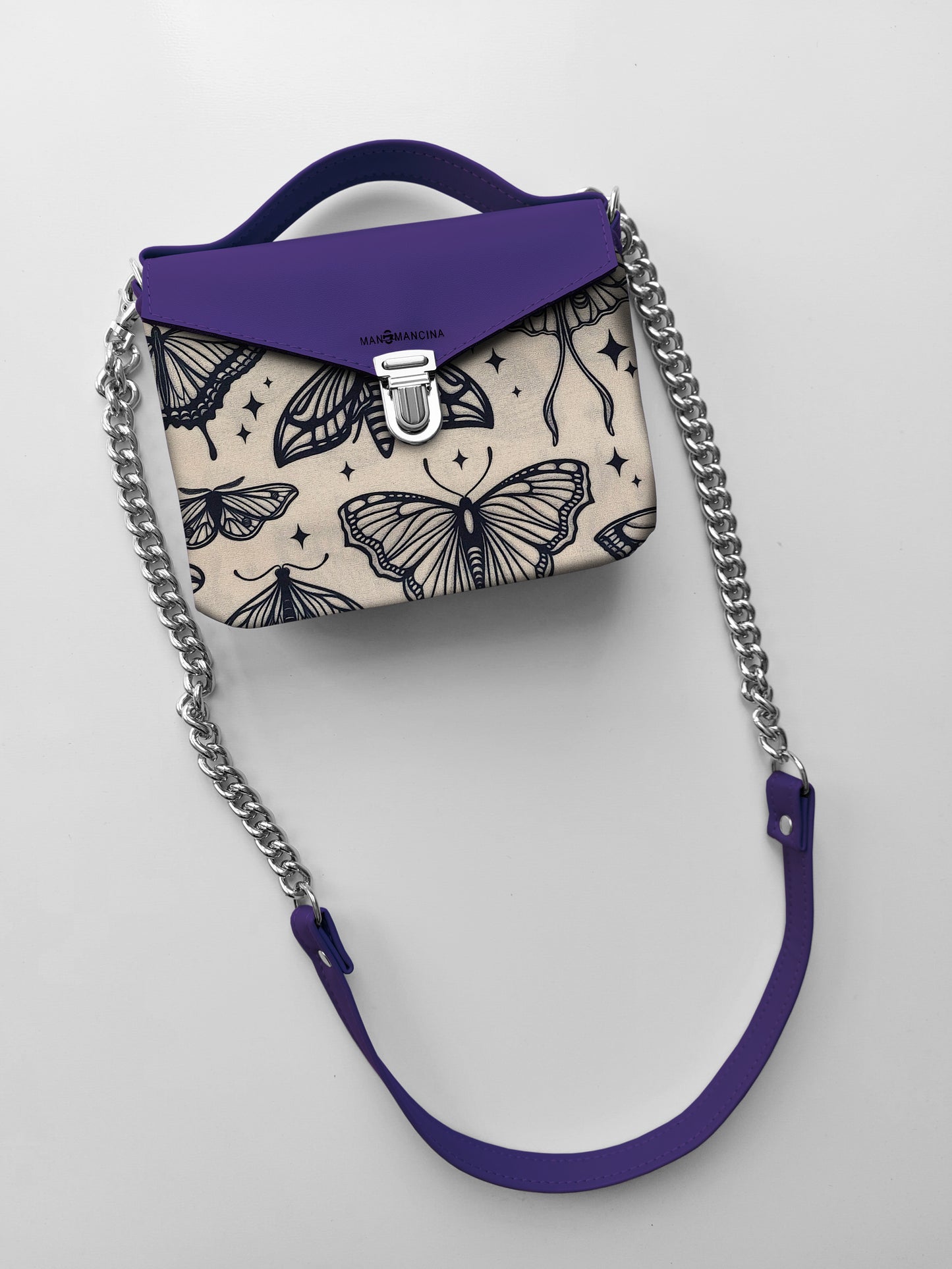 BORSETTA viola / butterfly beige