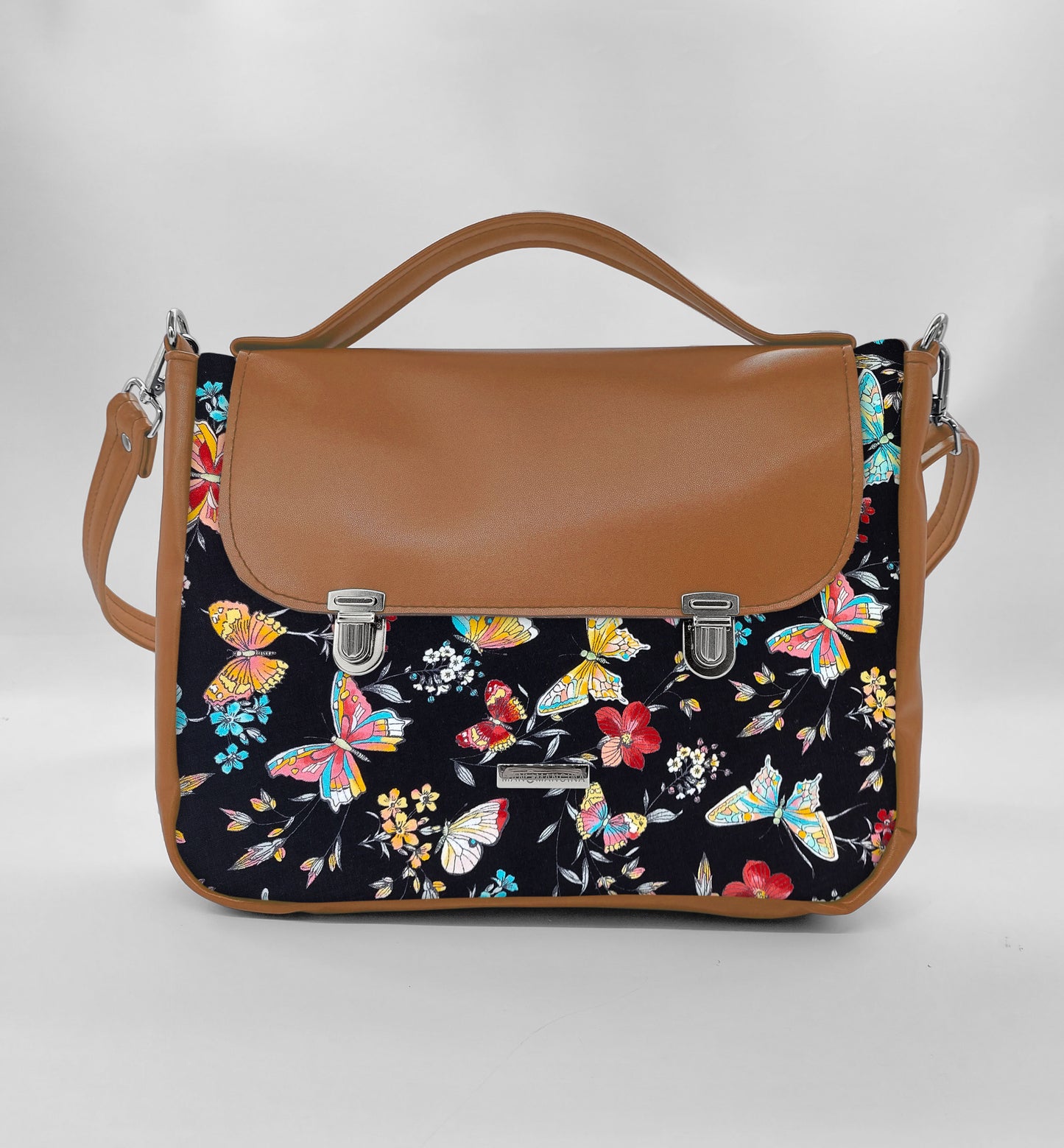 "DOTTY" VEGAN midi SIMILPELLE cuoio/tutte le fantasie