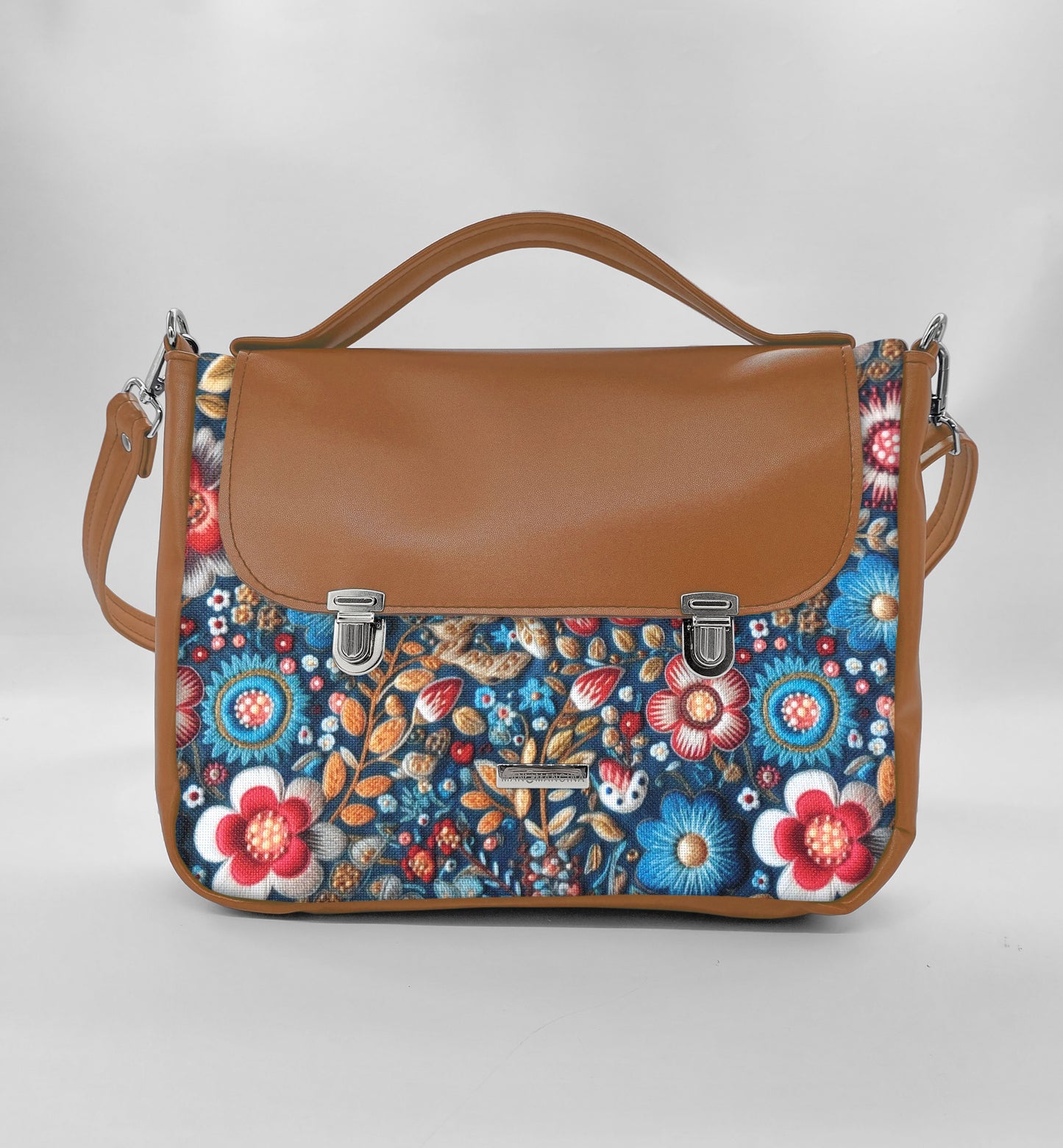 "DOTTY" VEGAN midi SIMILPELLE cuoio/tutte le fantasie