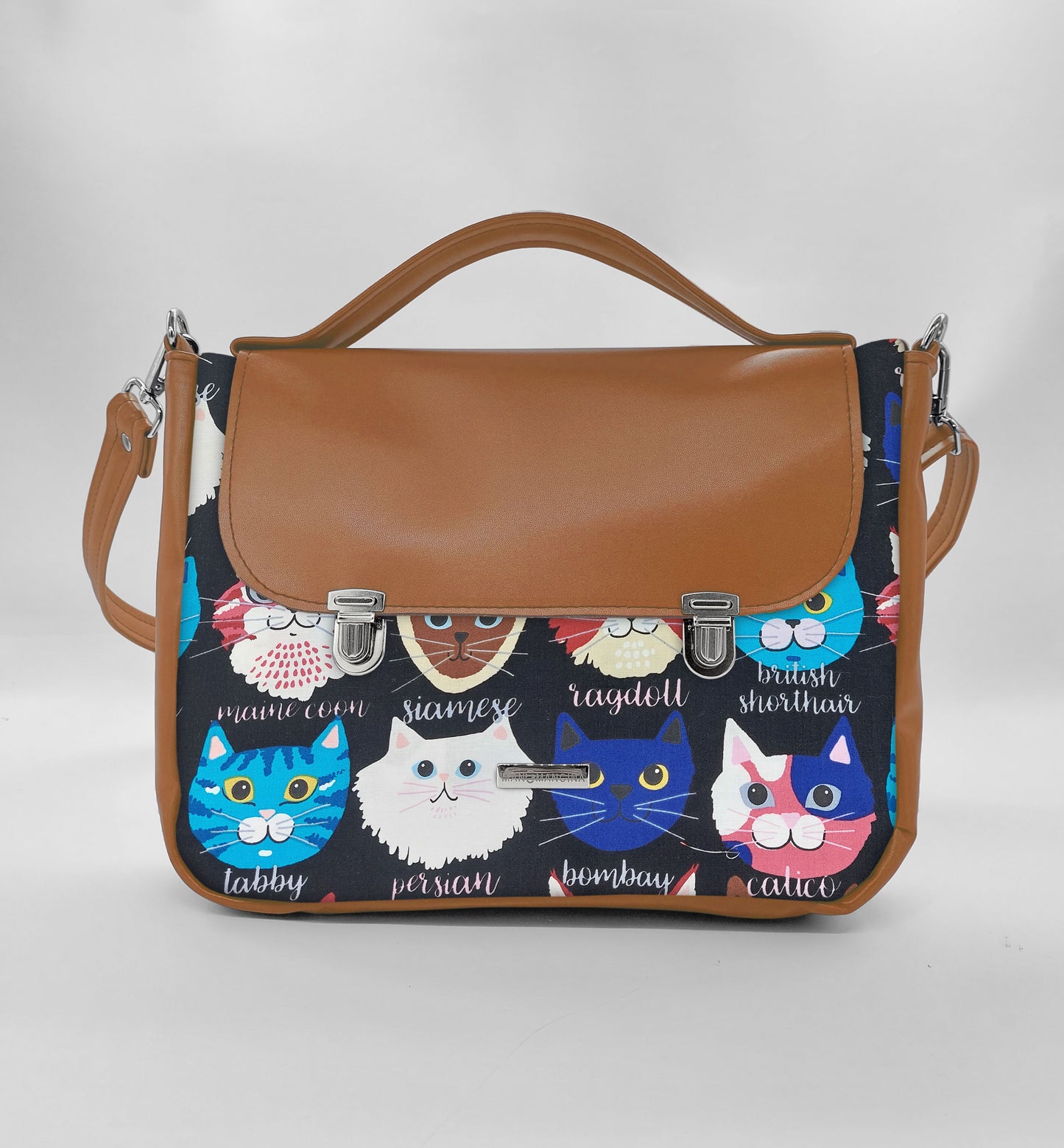 "DOTTY" VEGAN midi SIMILPELLE cuoio/tutte le fantasie