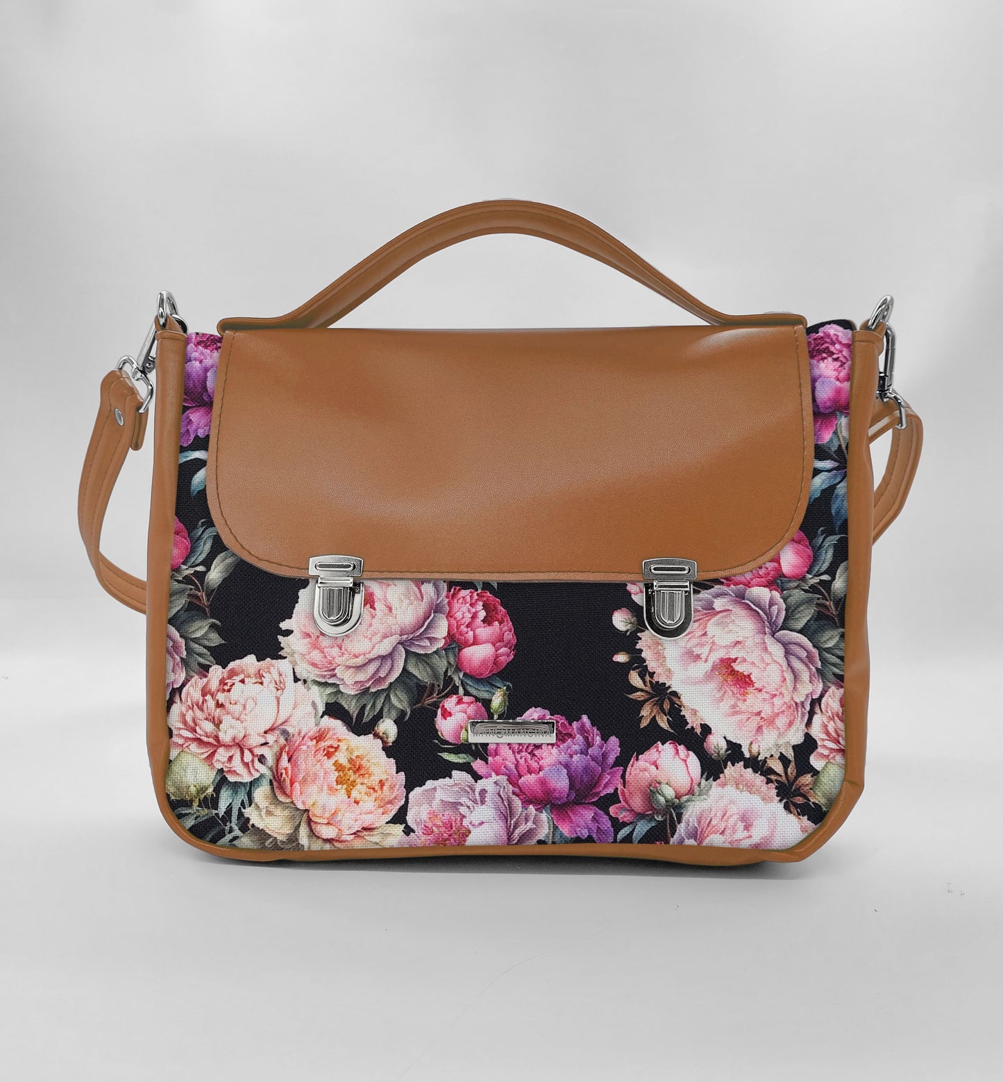 "DOTTY" VEGAN midi SIMILPELLE cuoio/tutte le fantasie