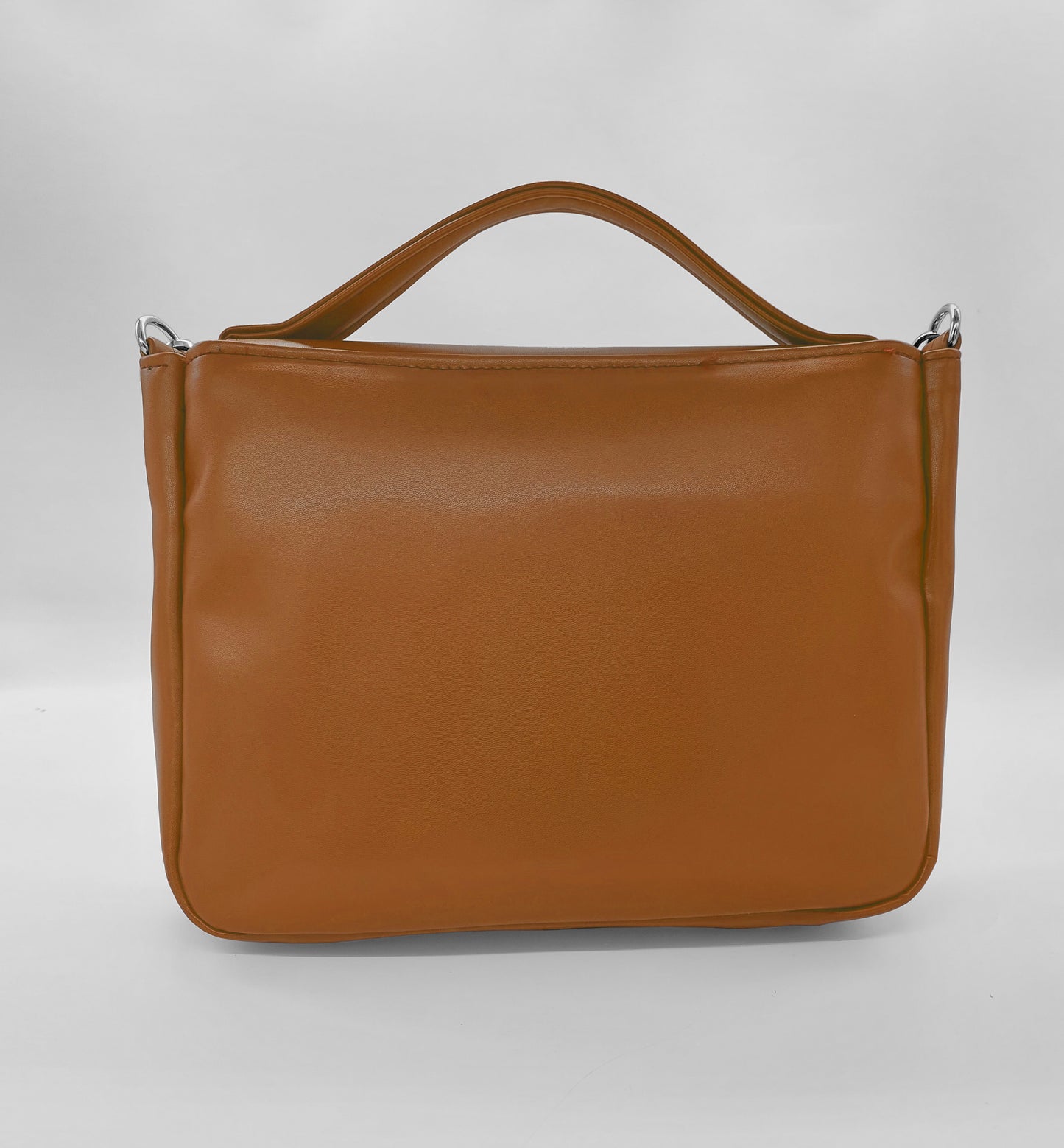 "DOTTY" VEGAN midi SIMILPELLE cuoio