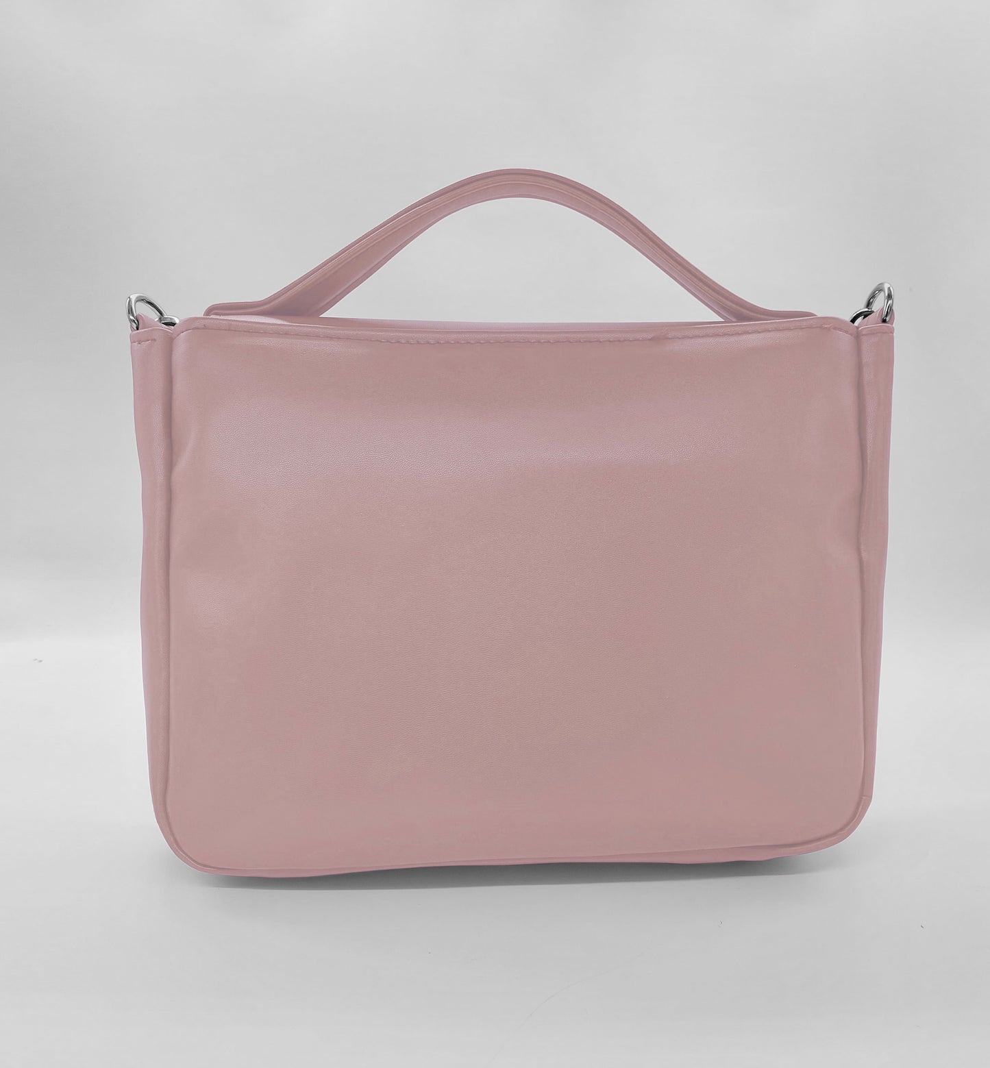 "DOTTY" VEGAN midi SIMILPELLE rosa antico