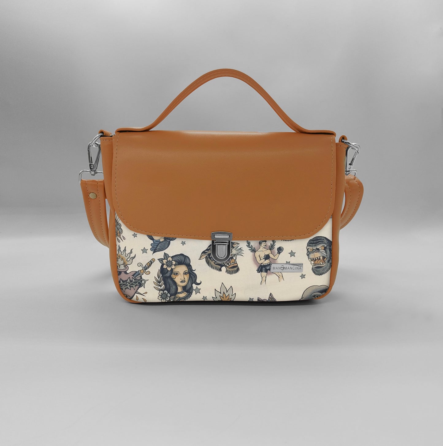 "DOTTY" VEGAN mini SIMILPELLE cuoio Tattoo Beige