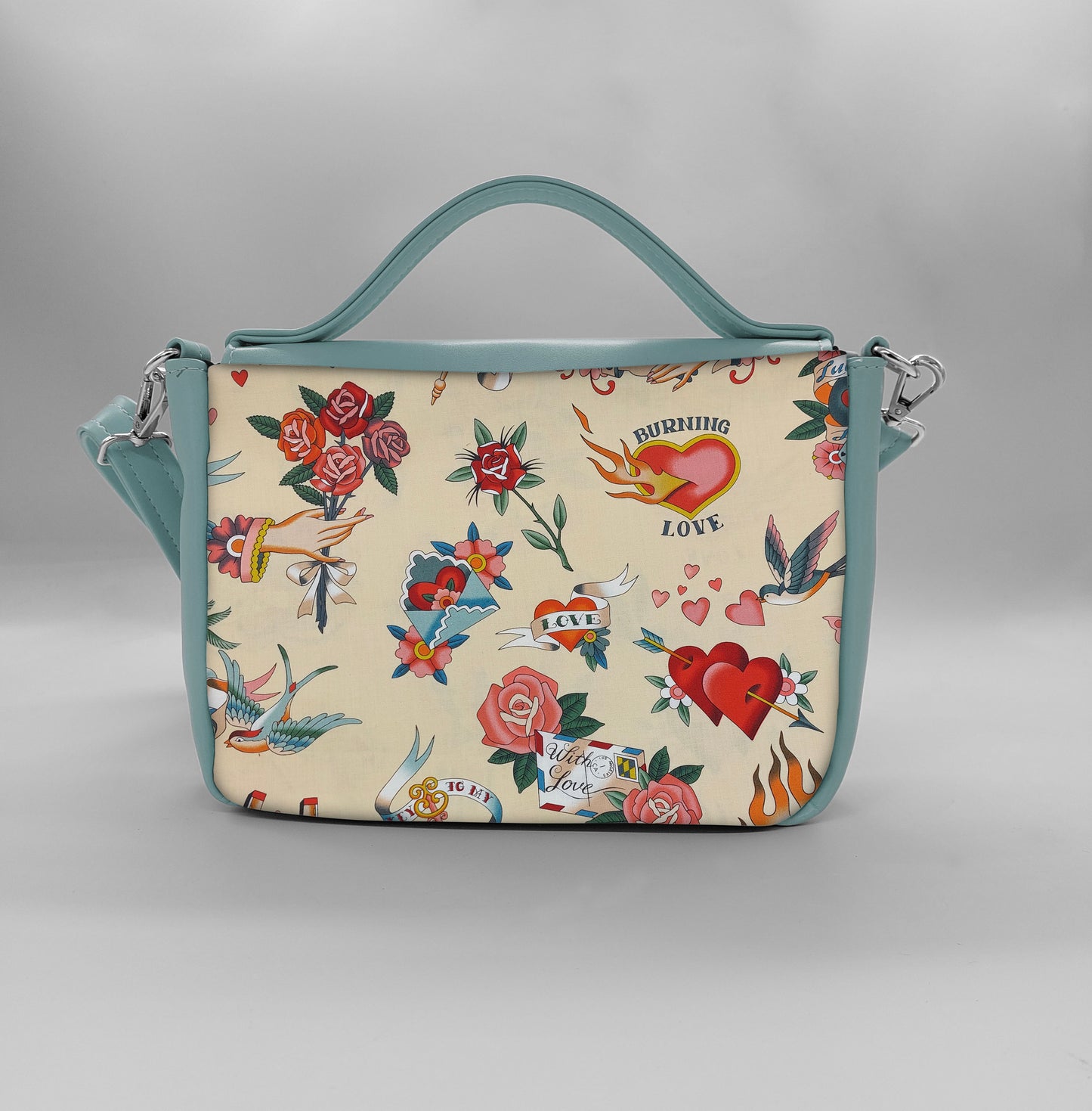 "DOTTY" VEGAN mini SIMILPELLE verde pastello /new love beige