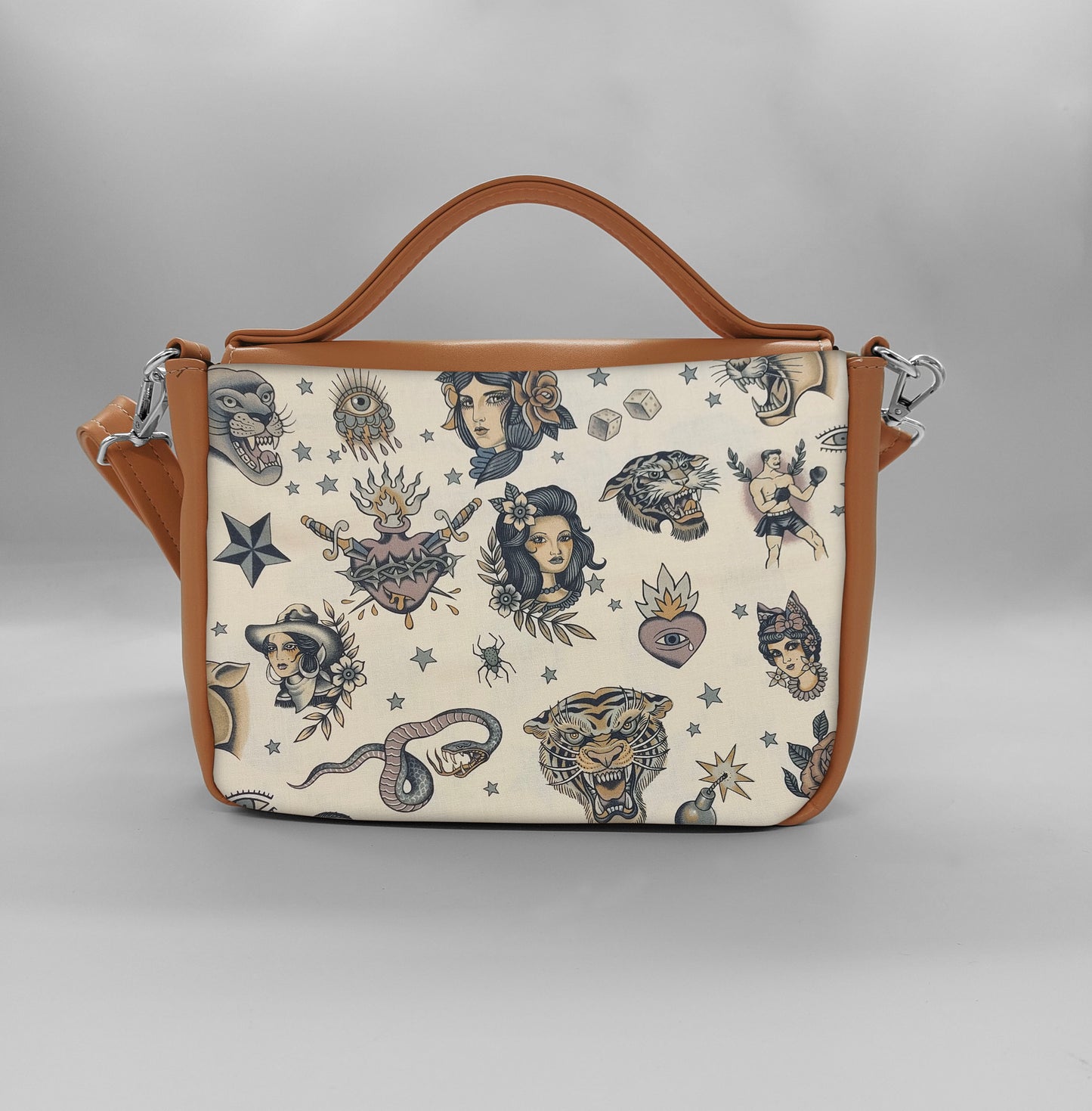 "DOTTY" VEGAN mini SIMILPELLE cuoio Tattoo Beige