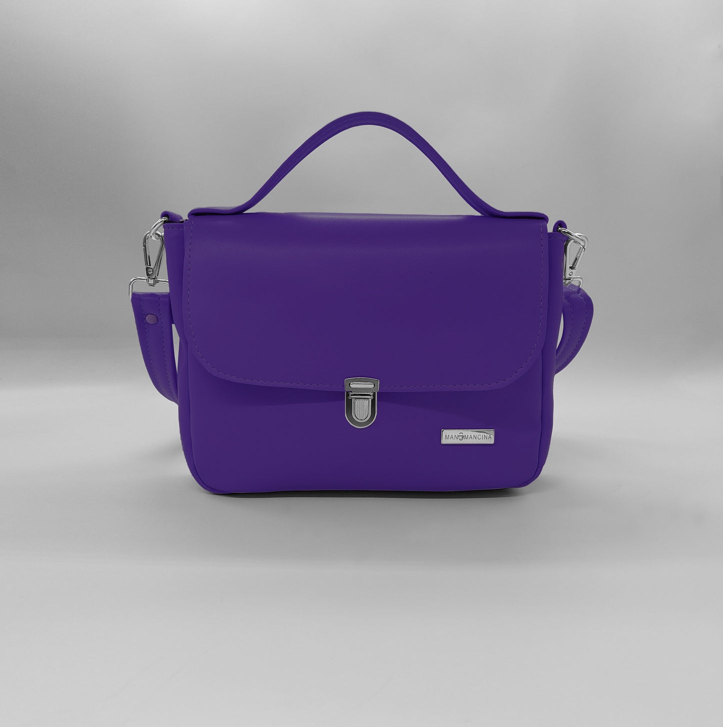 "DOTTY" VEGAN mini SIMILPELLE viola tinta unita