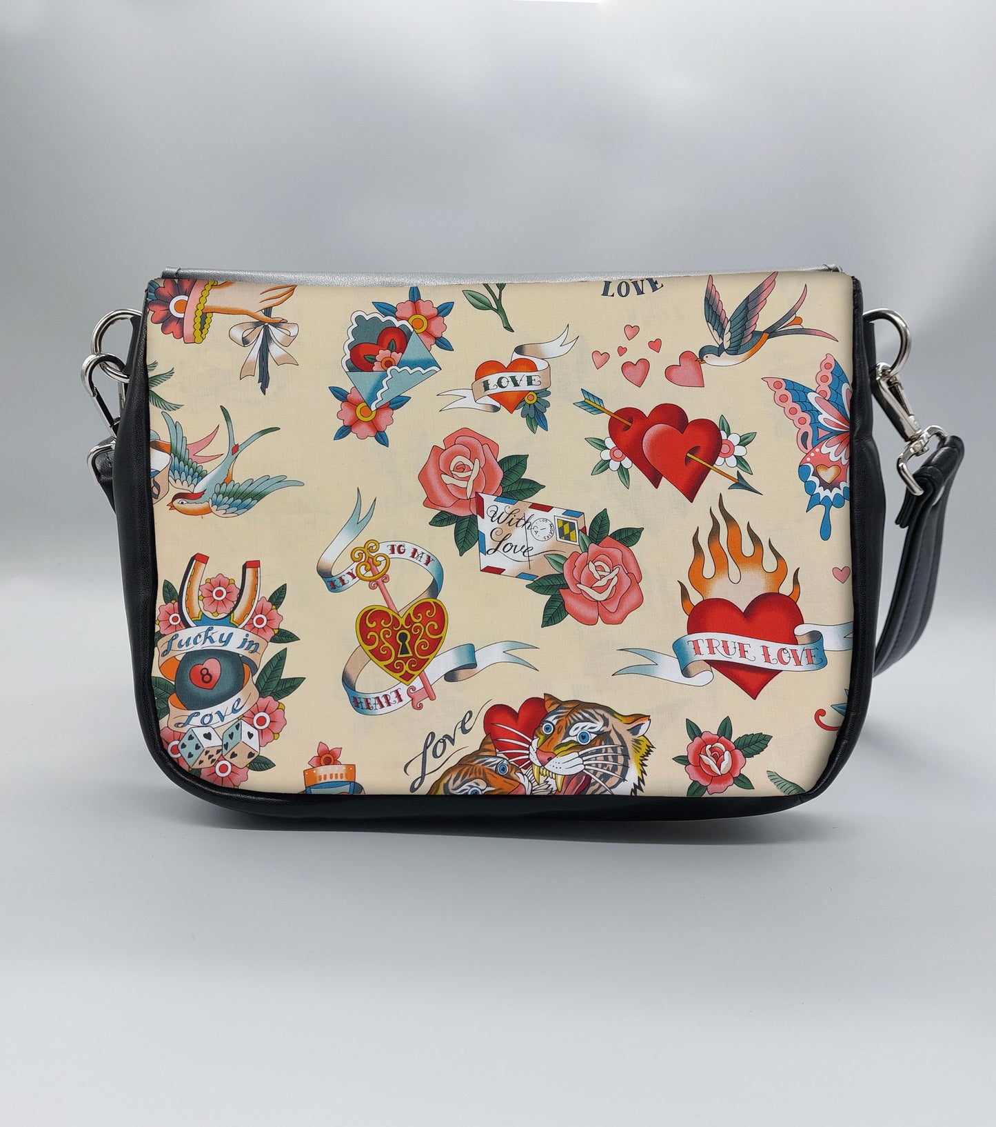 "DOTTY" VEGAN mini SIMILPELLE nera NEW LOVE BEIGE
