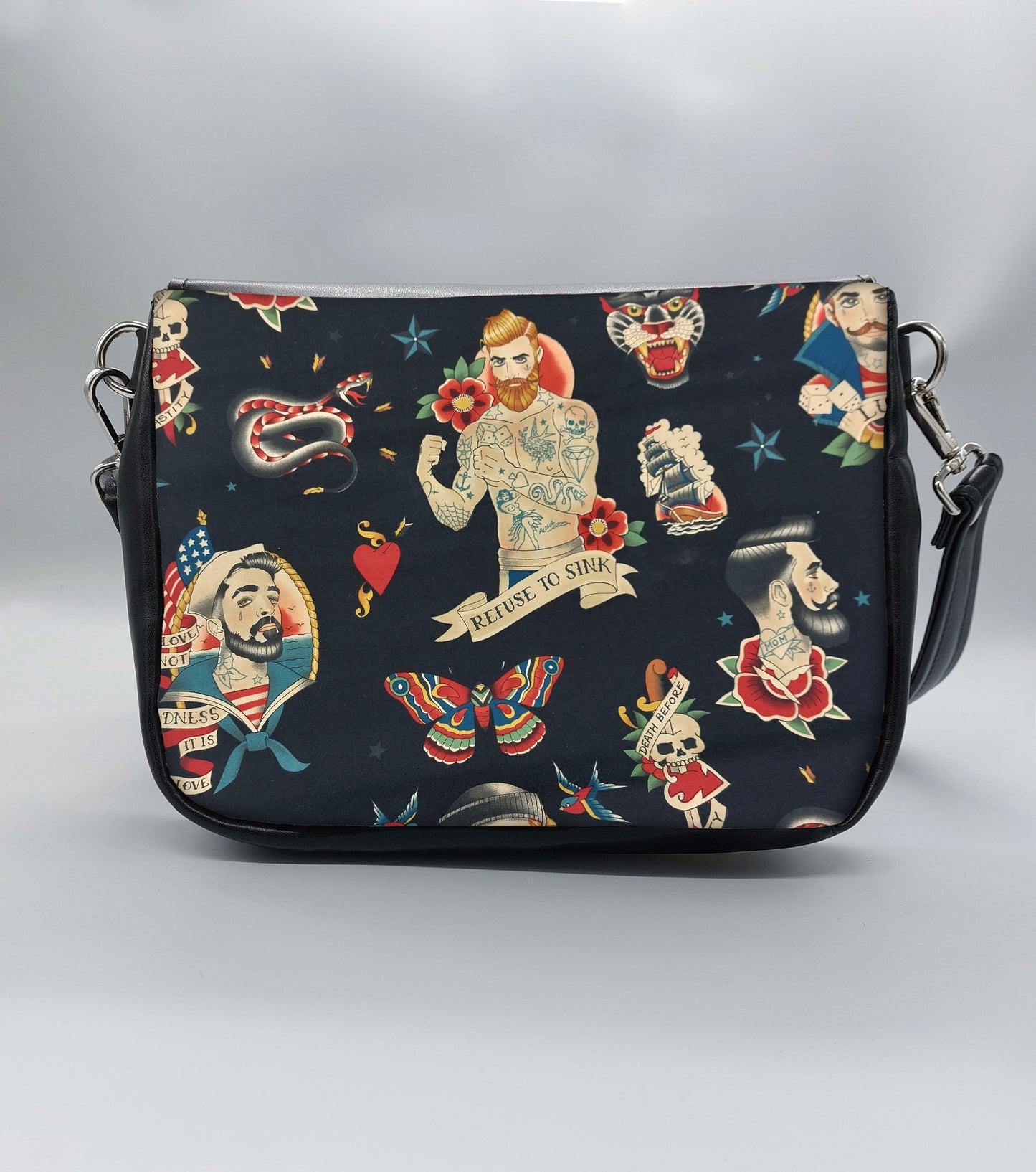 "DOTTY" VEGAN mini SIMILPELLE nera SAILOR