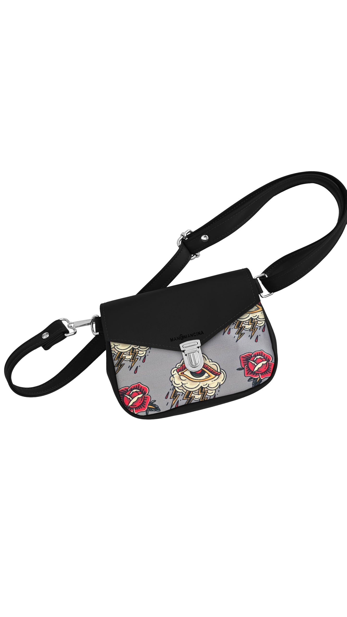 MARSUPIELLO large NERO / TATTOO GRIGIO