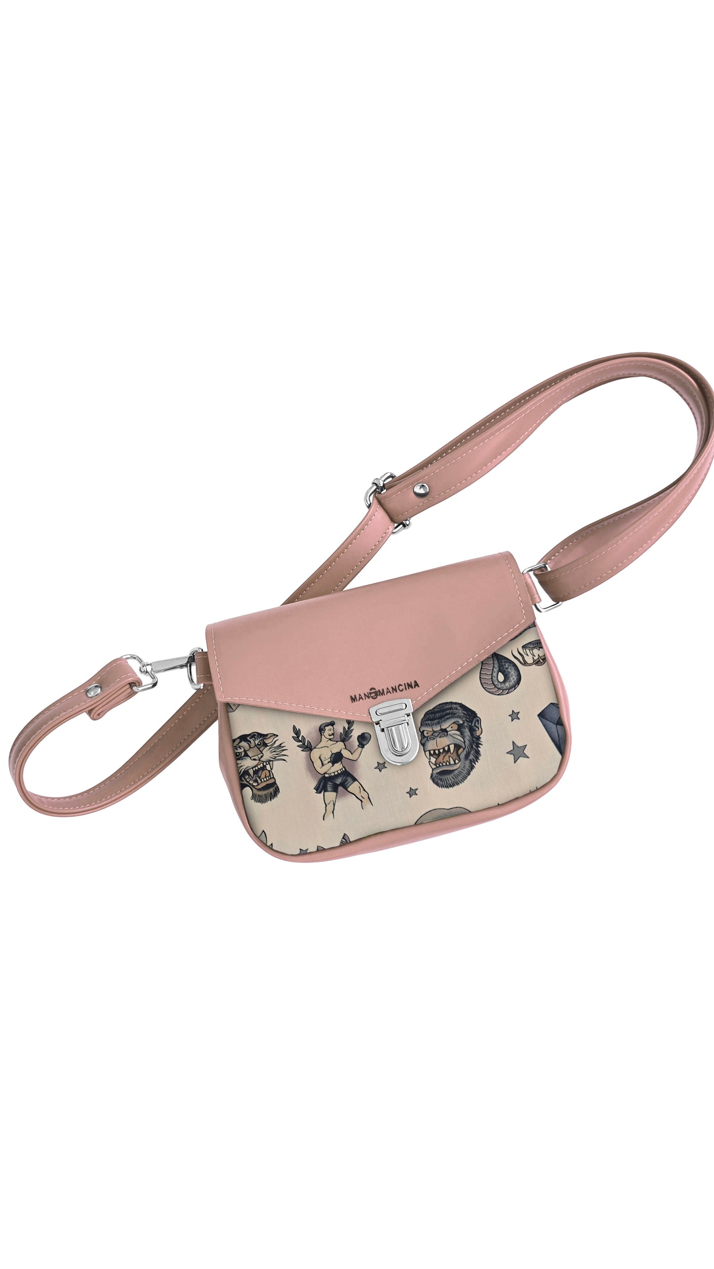 MARSUPIELLO large ROSA ANTICO / tattoo beige
