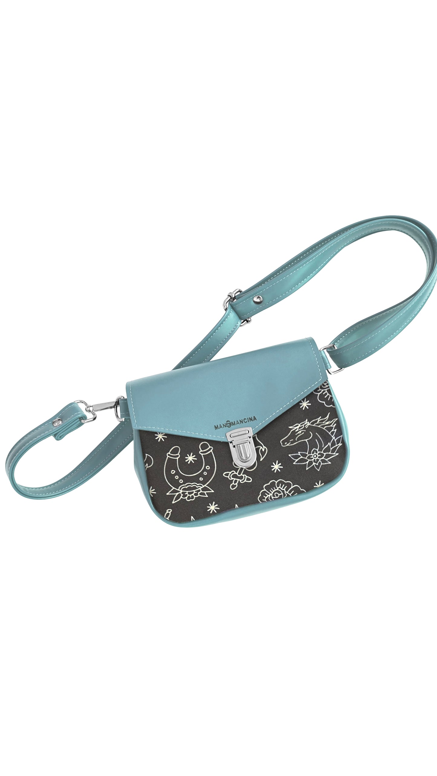 MARSUPIELLO large VERDE PASTELLO / TATTOO BLACK