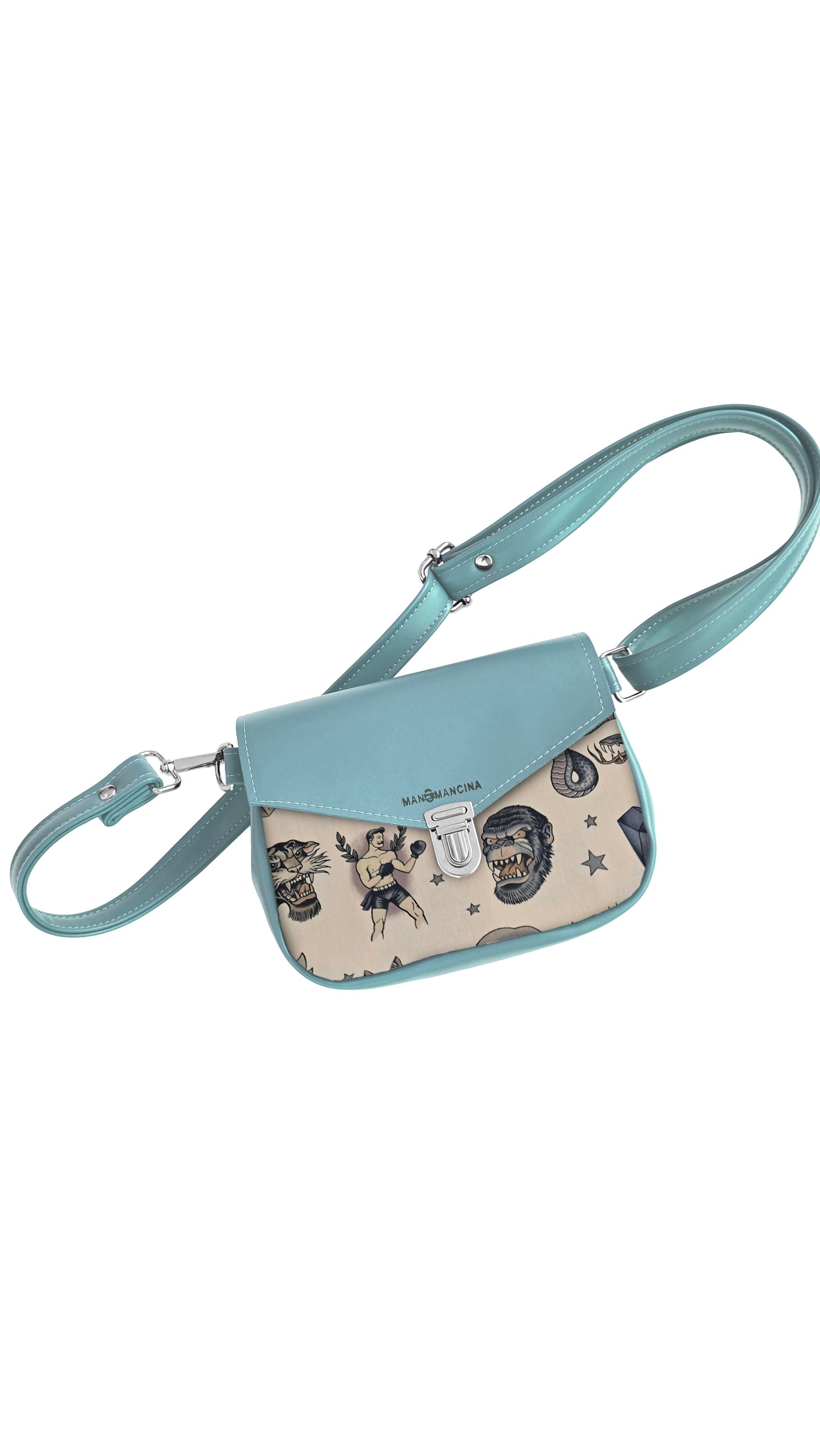 MARSUPIELLO large VERDE PASTELLO / TATTOO BEIGE