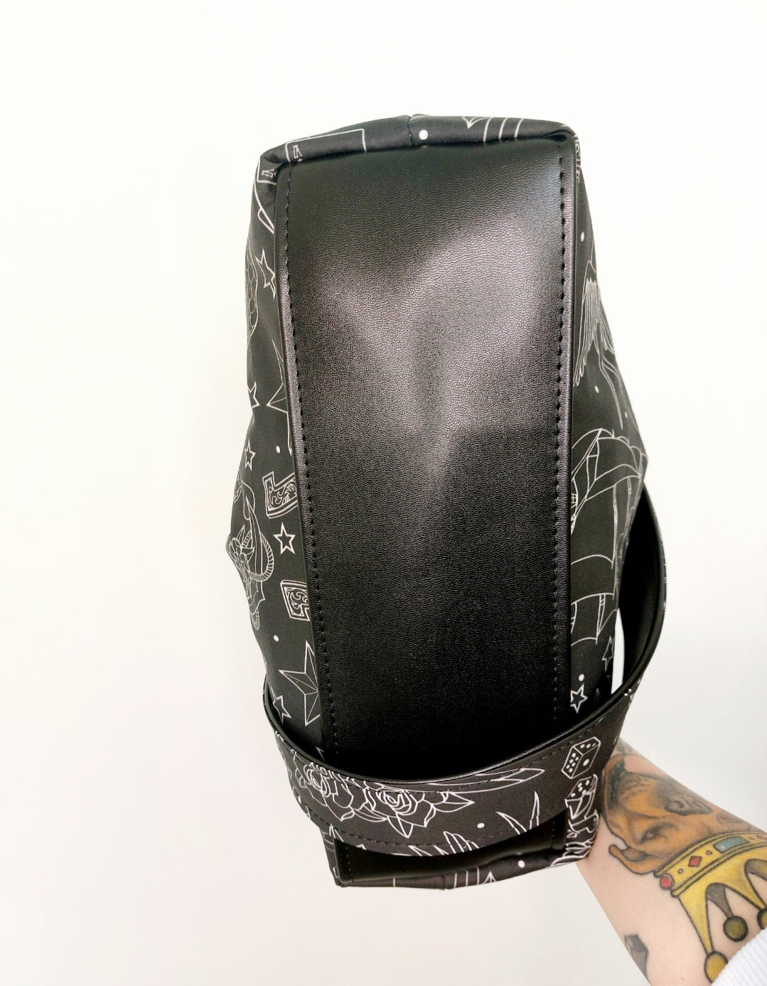 BORSA CLIC CLAC nero/tattoo nero