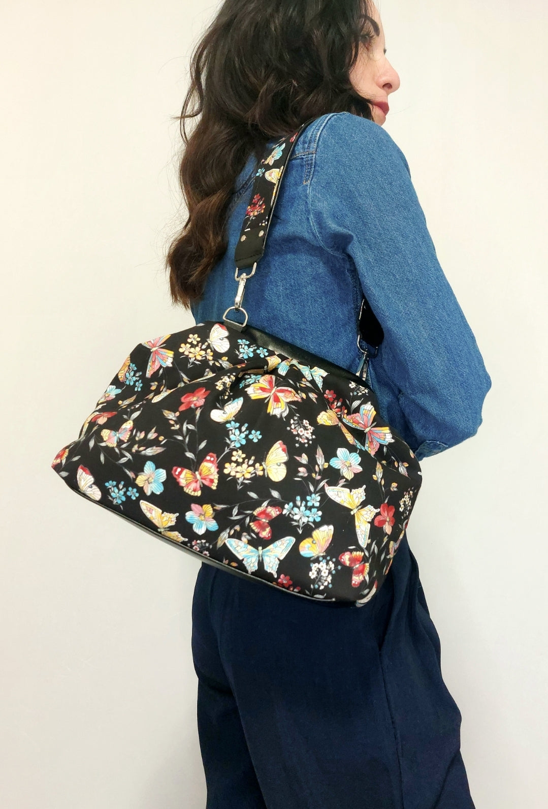 BORSA CLIC CLAC nero / buterfly nero