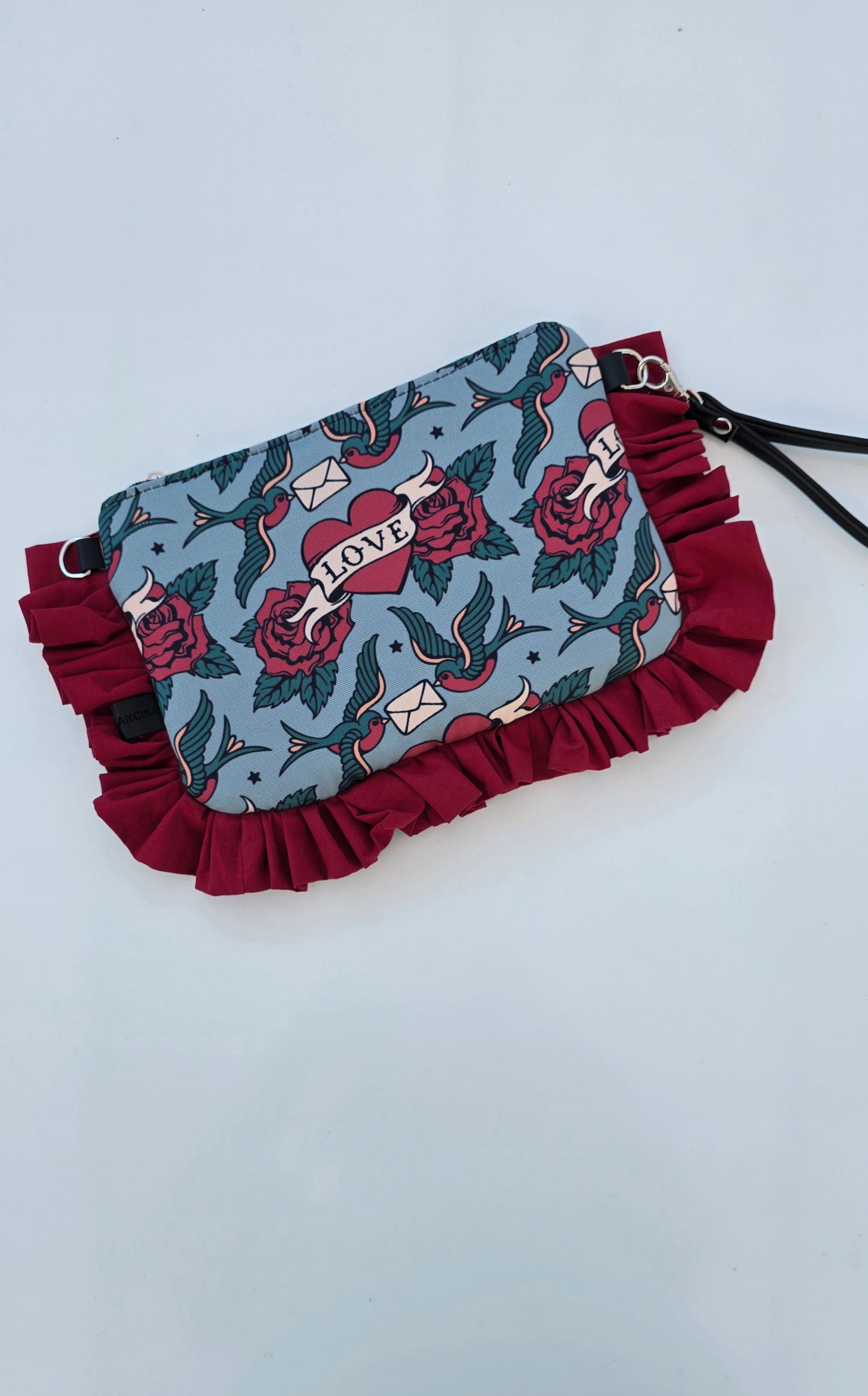 "MIRTA" pochette con rouches RONDINI LOVE