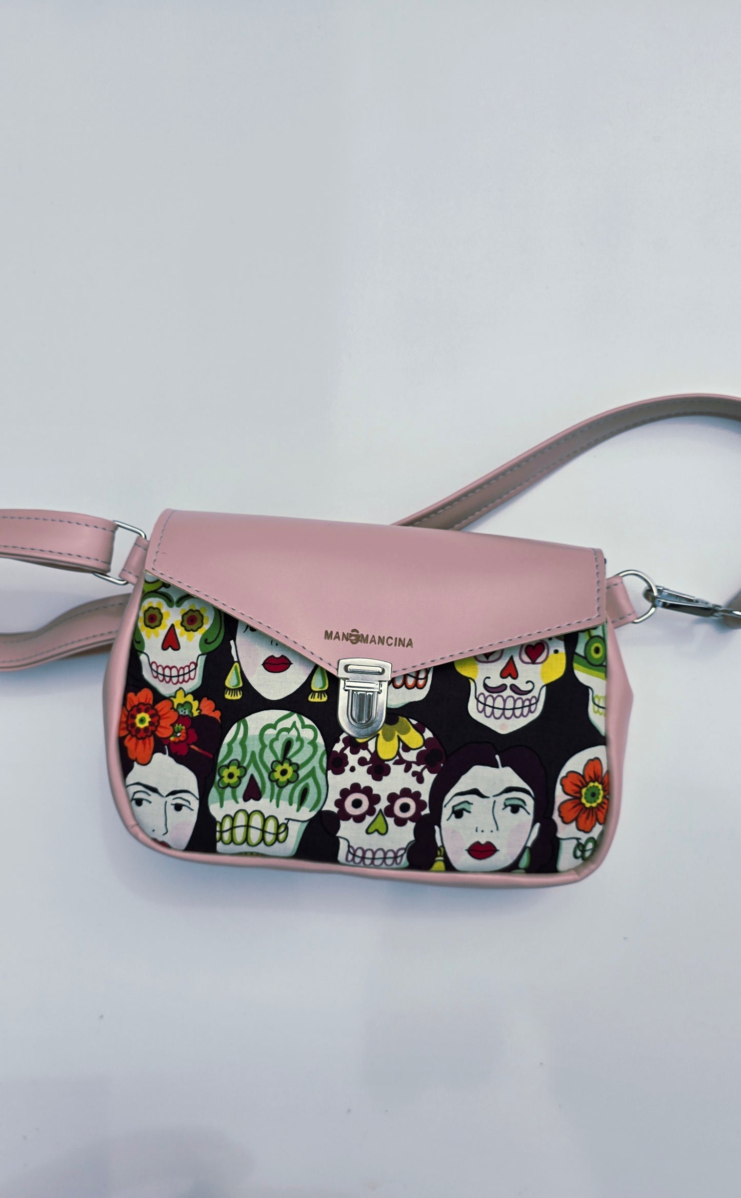 MARSUPIELLO large ROSA ANTICO / teschi Frida