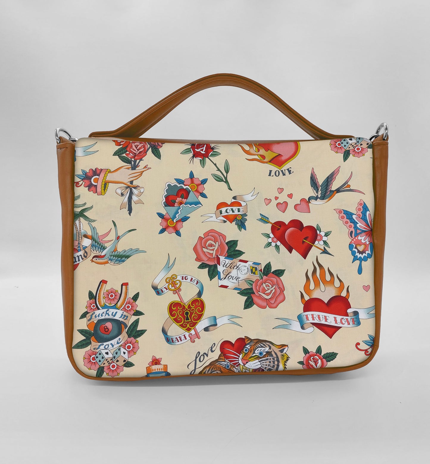 "DOTTY" VEGAN midi SIMILPELLE cuoio/new love beige