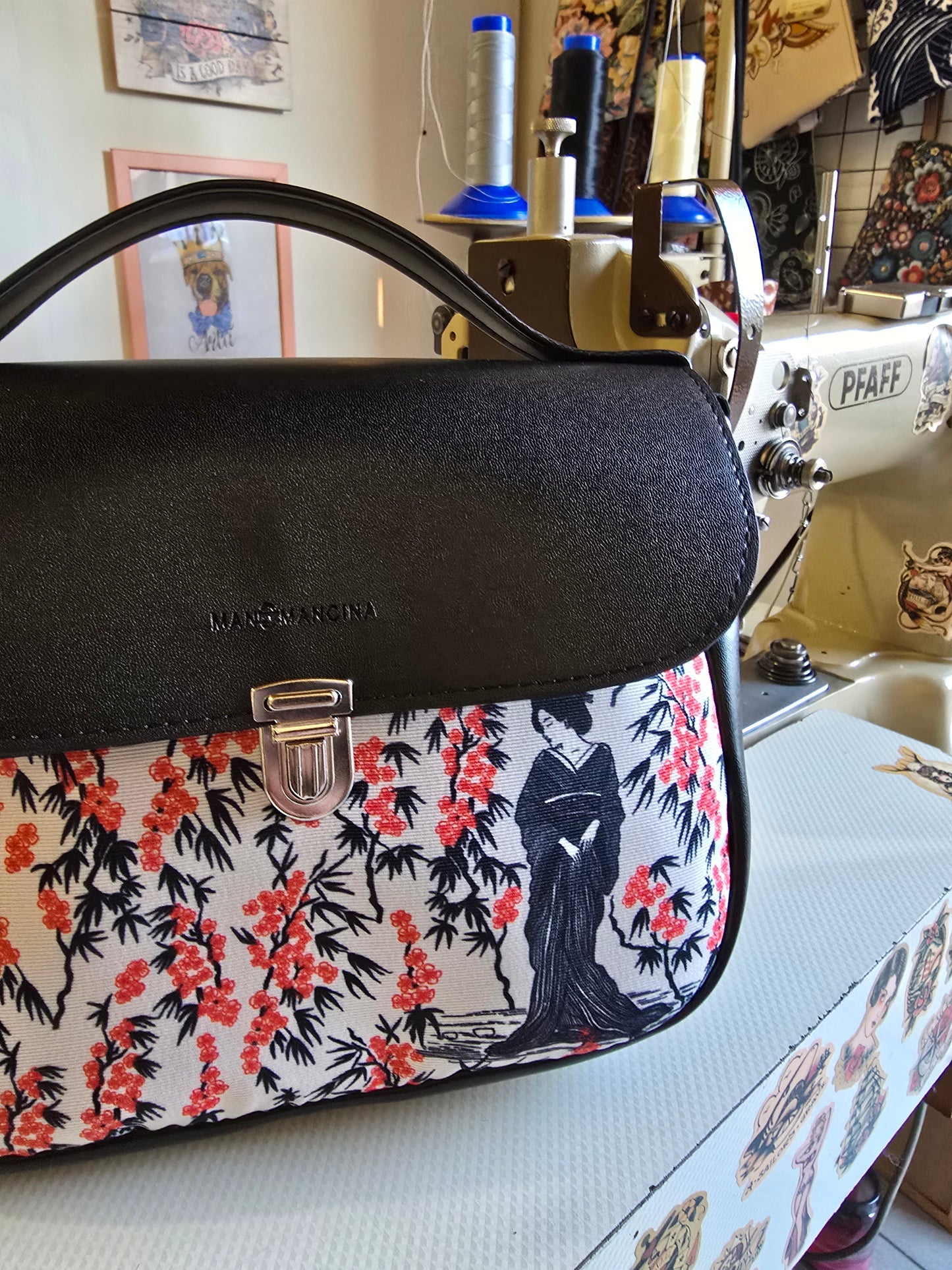 "DOTTY" VEGAN mini SIMILPELLE nero / japan