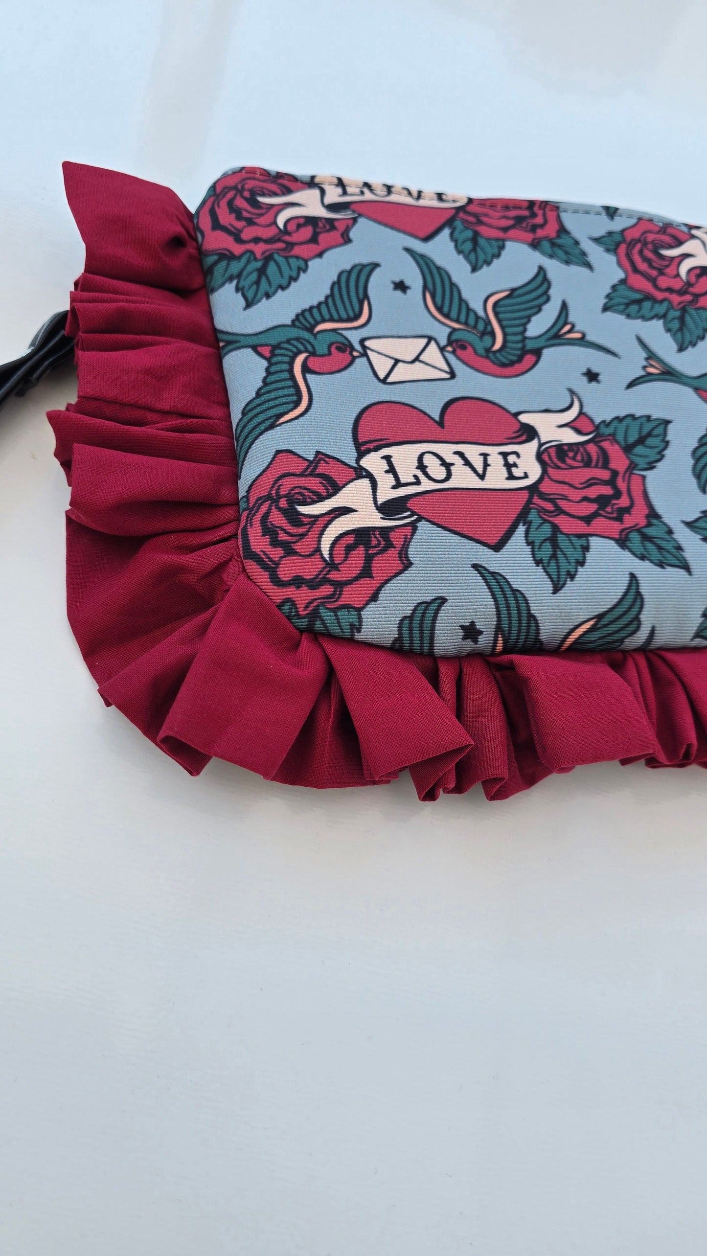 "MIRTA" pochette con rouches RONDINI LOVE