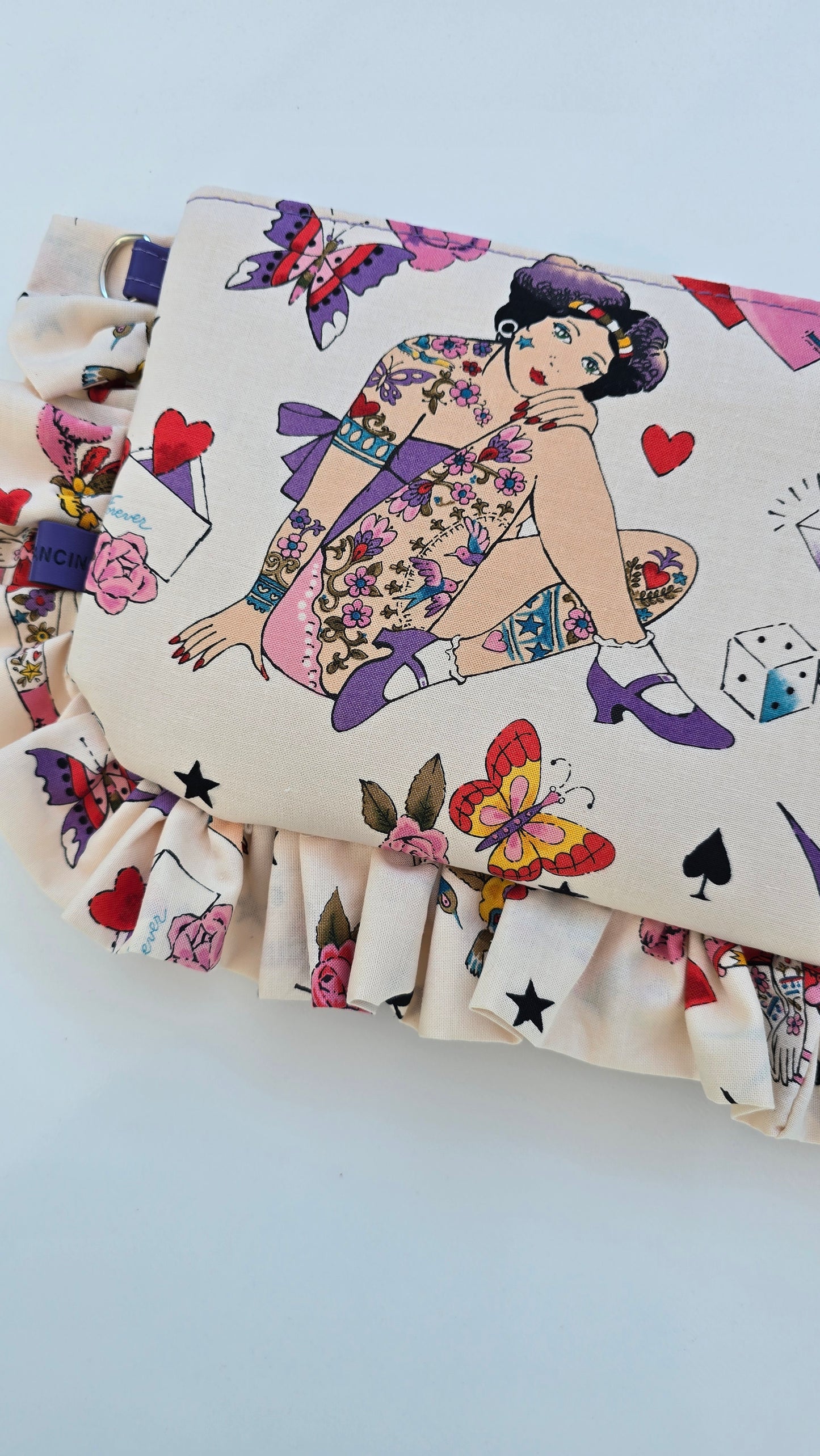"MIRTA" pochette con rouches DONNE TATTOO