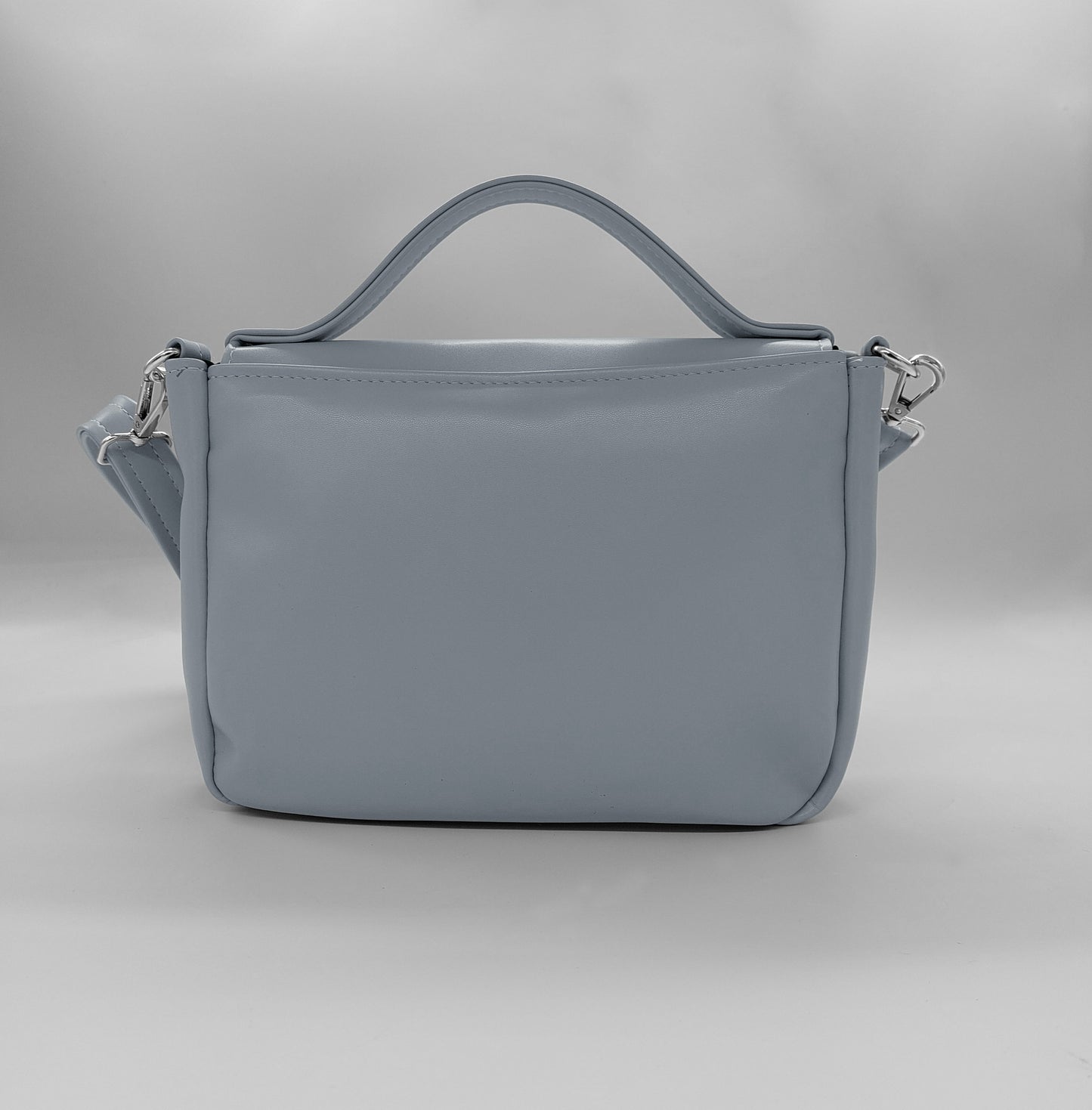"DOTTY" VEGAN mini SIMILPELLE grigio borchie