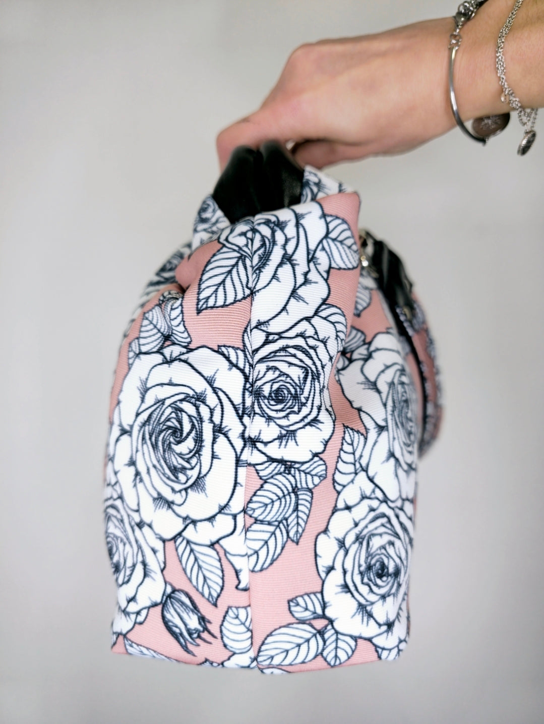BORSA CLIC CLAC nero / rose