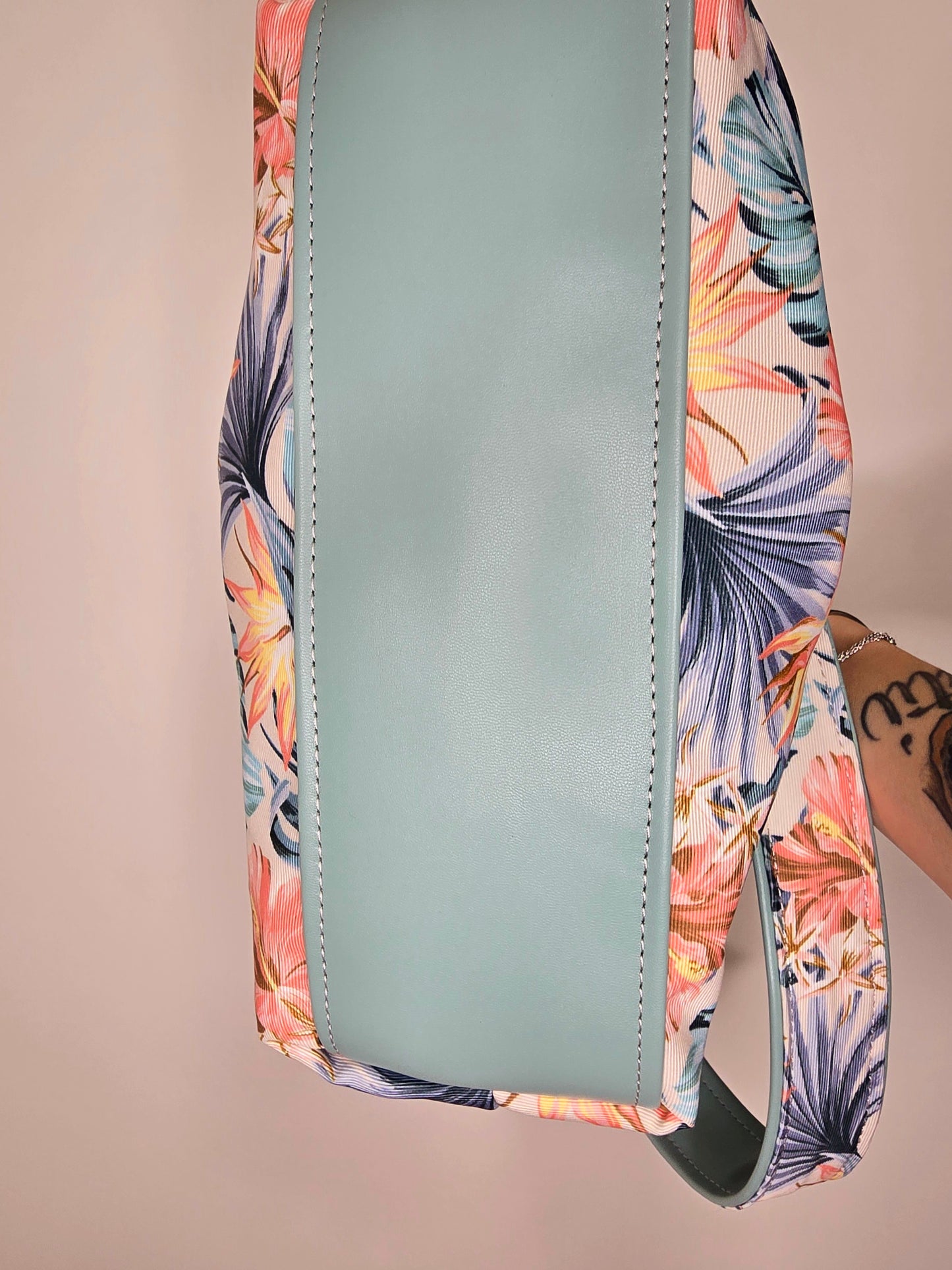 BORSA CLIC CLAC verde pastello / tropical