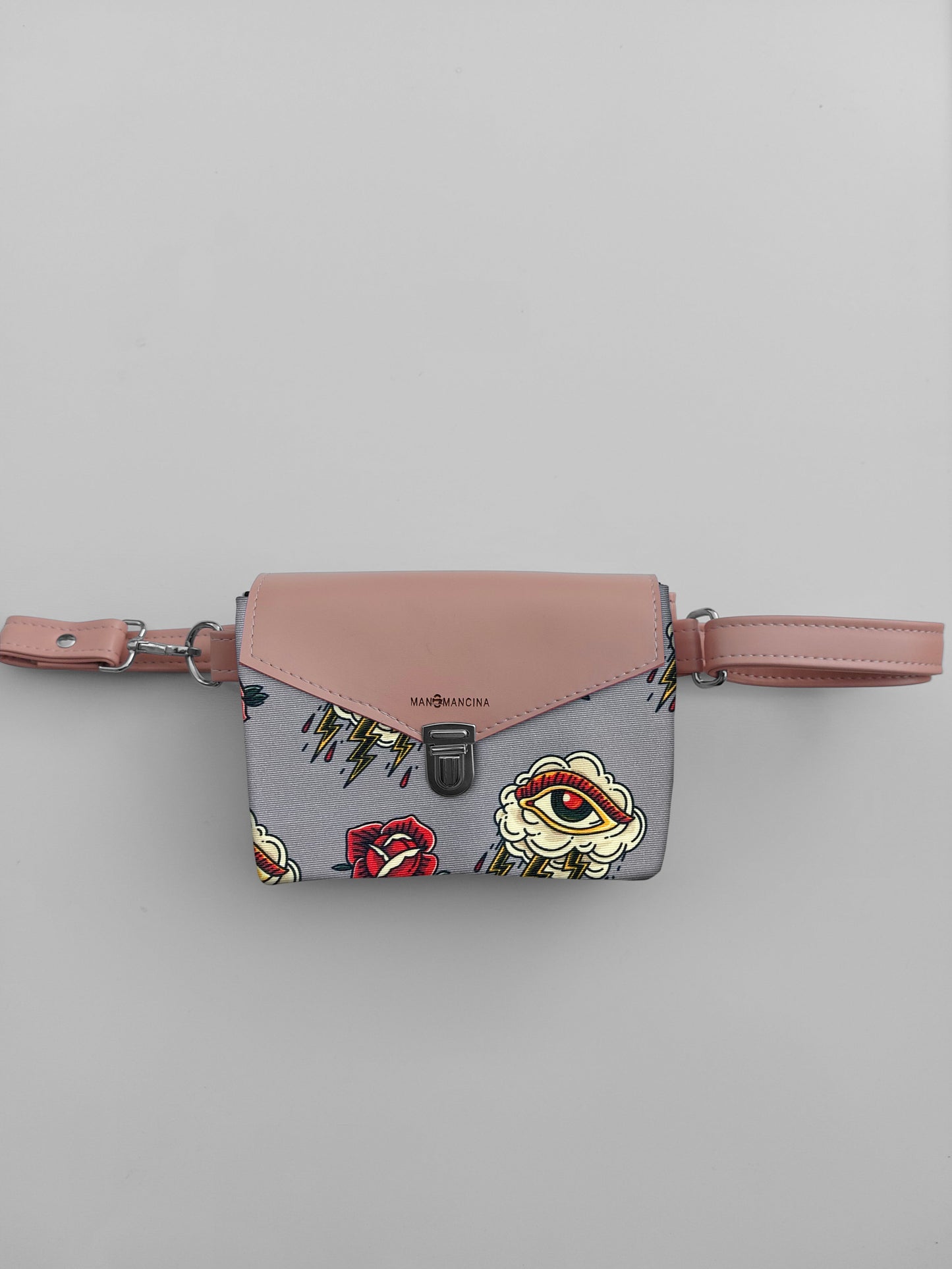 MARSUPIELLO rosa cipria / tattoo grigio
