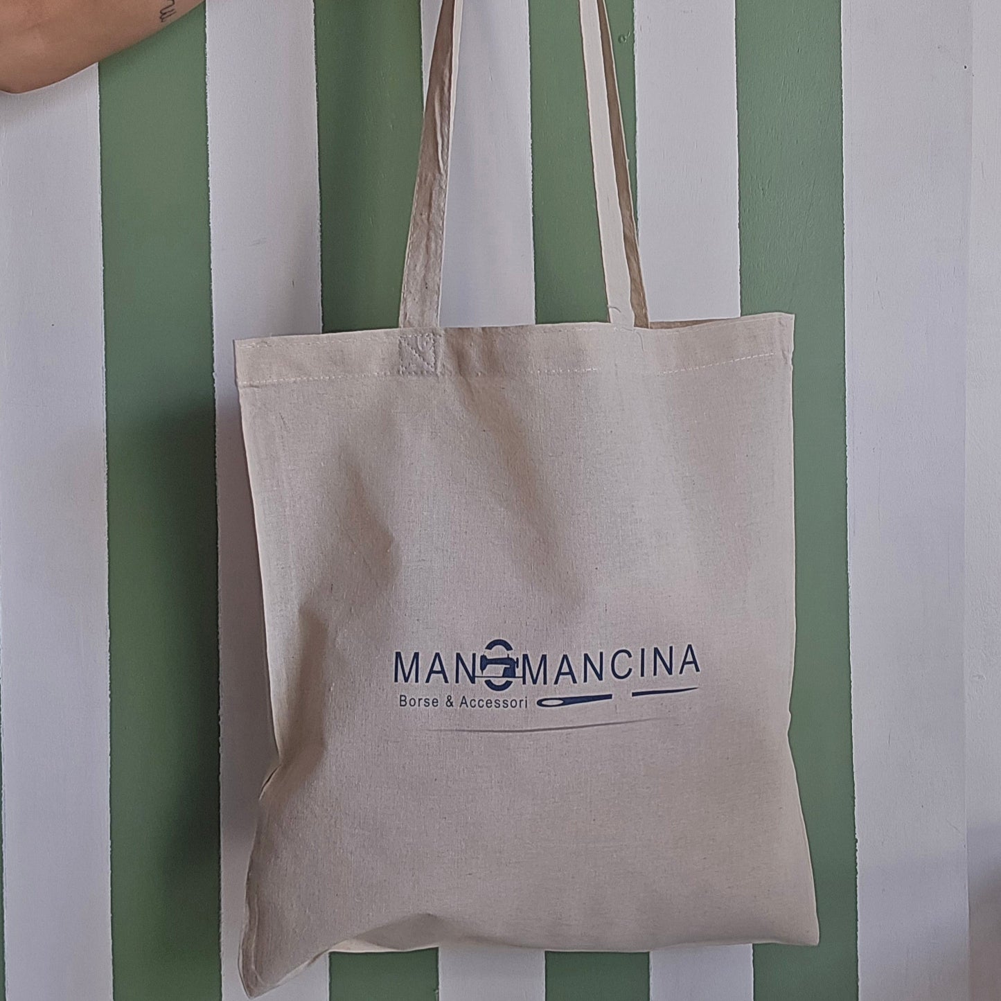 Shopper cotone con logo