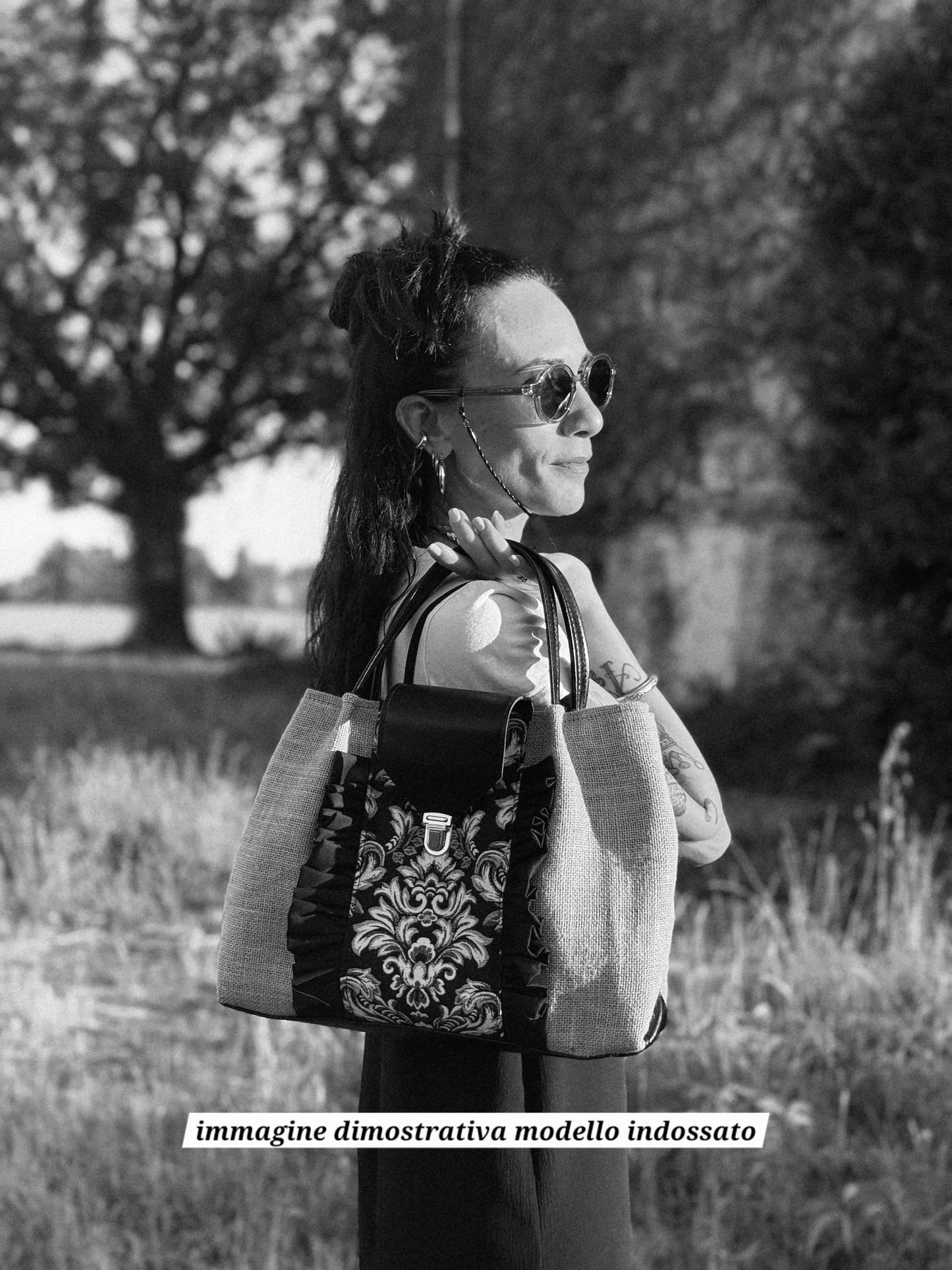 L'ARTIGIANA - EDIZIONE LIMITATA juta/similsuede/rouches FRIDA PEZZO UNICO