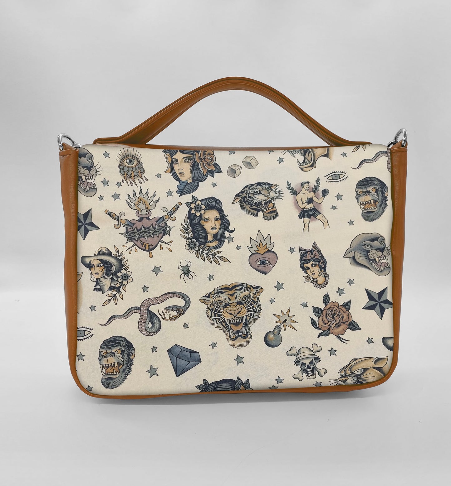 "DOTTY" VEGAN midi SIMILPELLE cuoio/tattoo beige