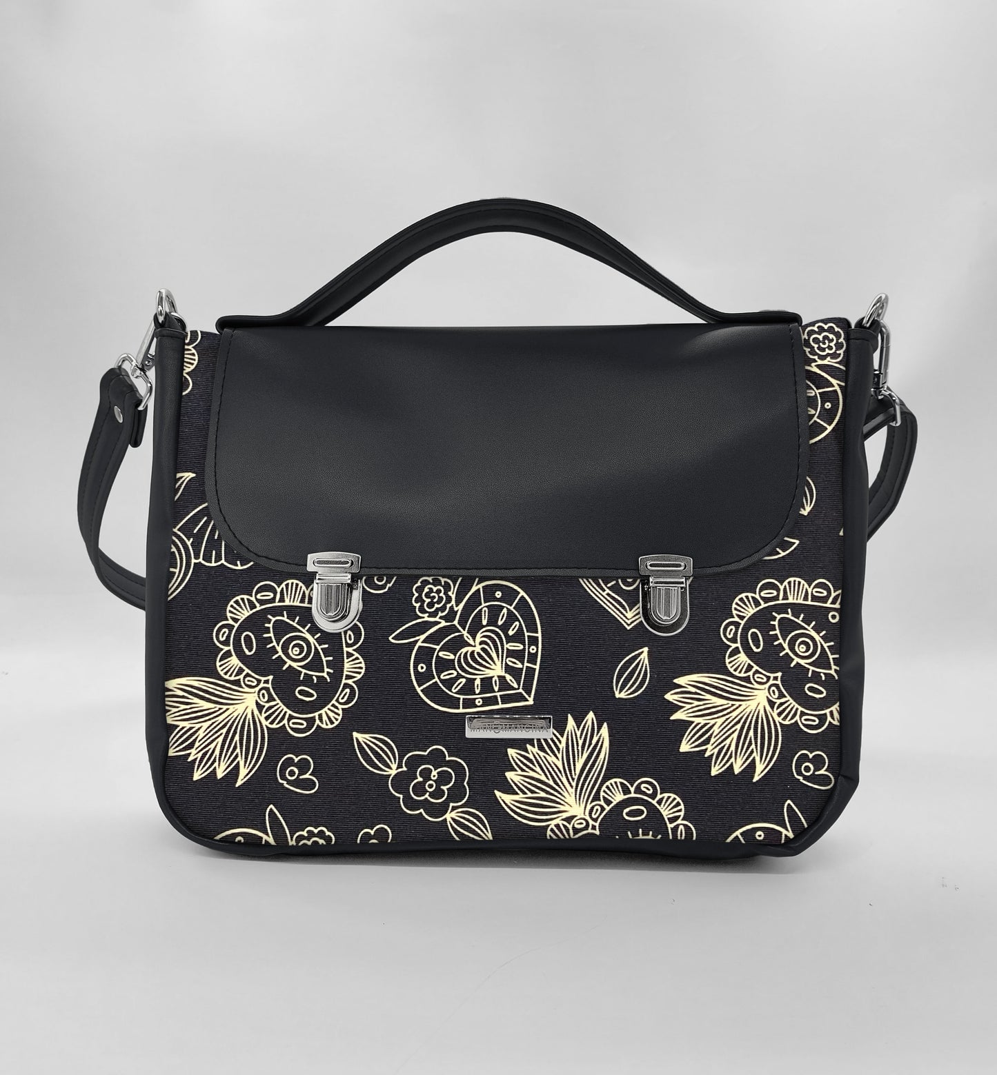 "DOTTY" VEGAN midi SIMILPELLE nero ex voto nero