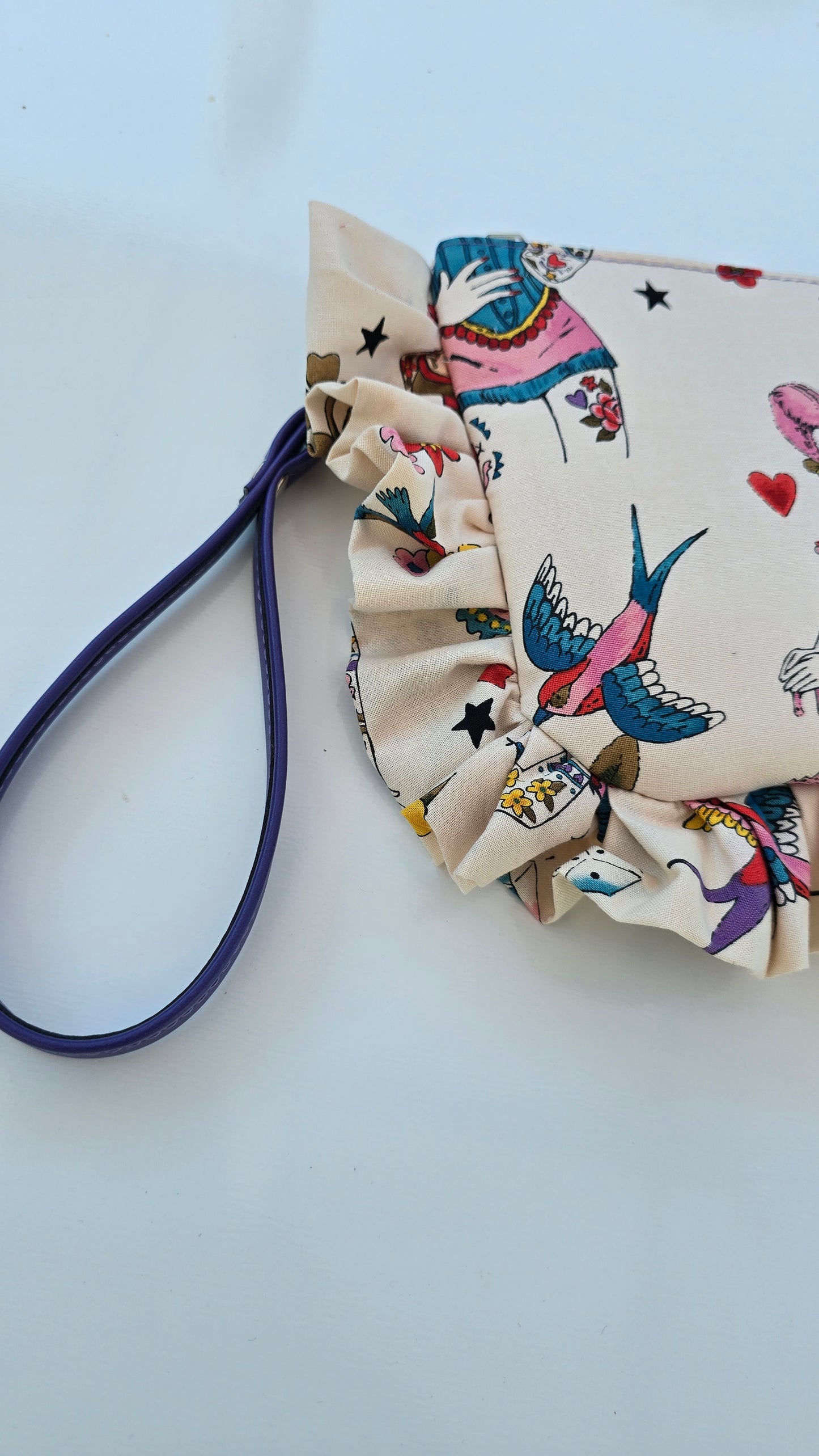 "MIRTA" pochette con rouches DONNE TATTOO
