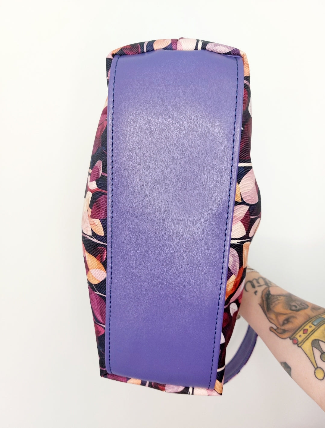 BORSA CLIC CLAC viola / foglie