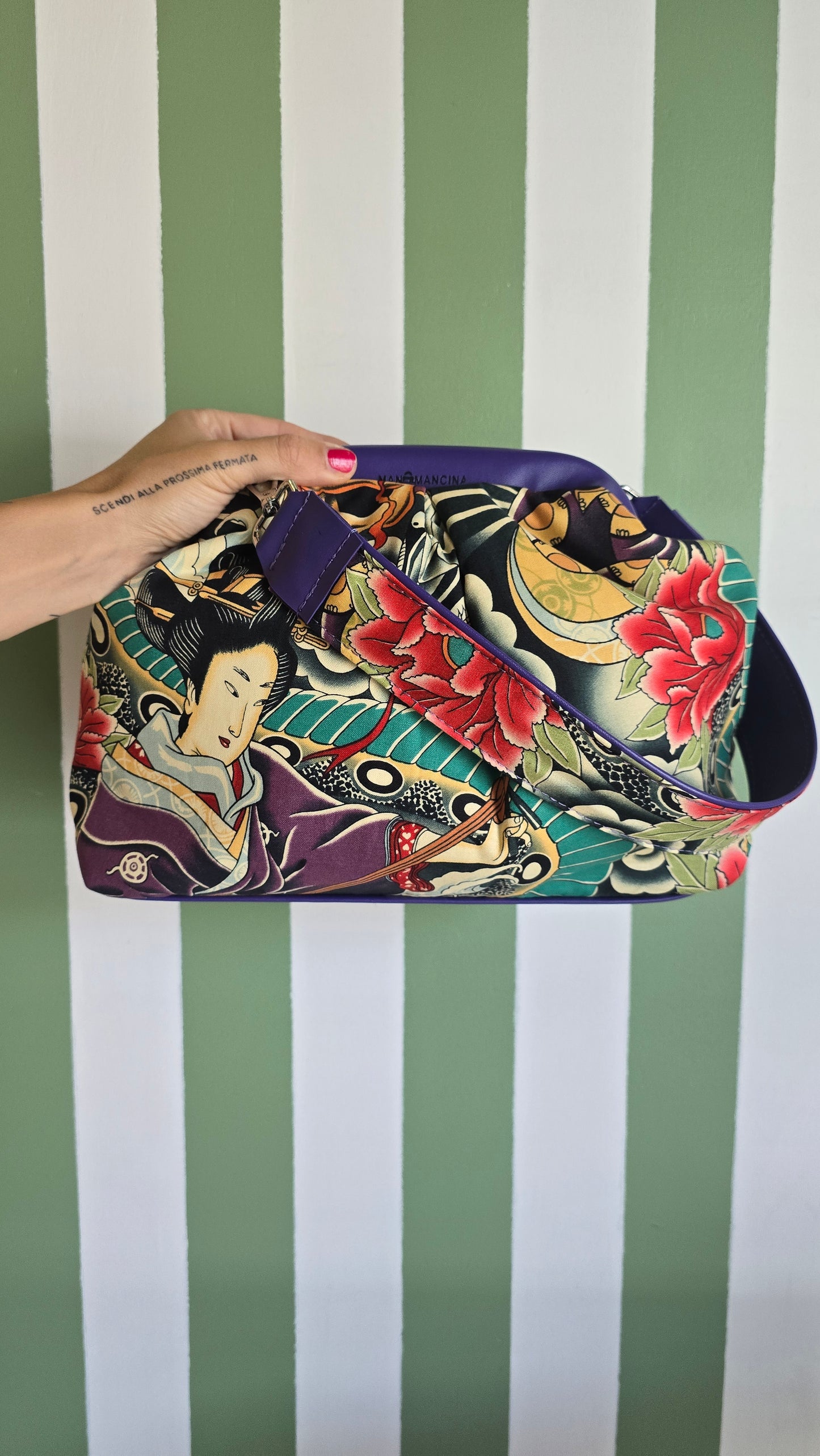 BORSA CLIC CLAC viola / japan multicolor