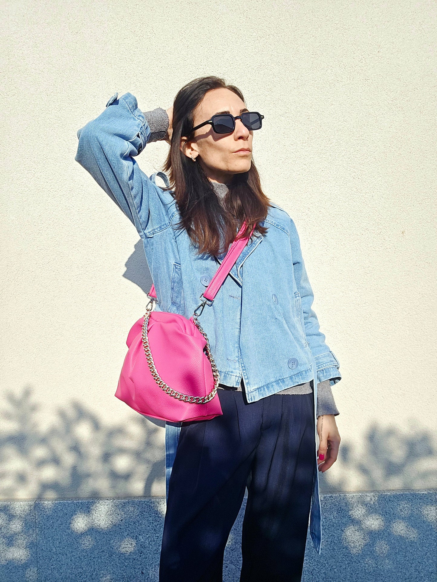 BORSA CLIC CLAC fucsia
