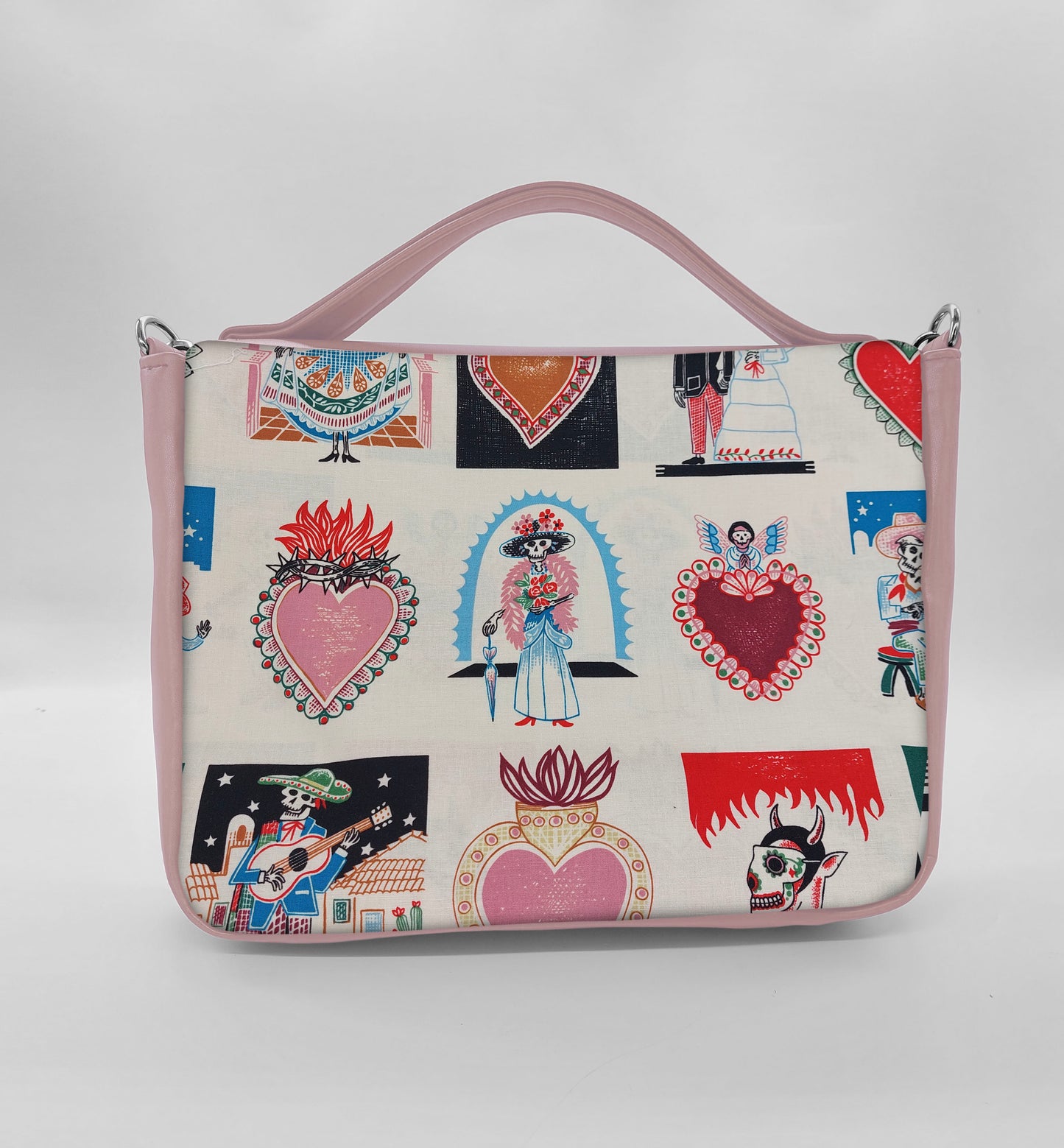 "DOTTY" VEGAN midi SIMILPELLE rosa antico/ex voto beige