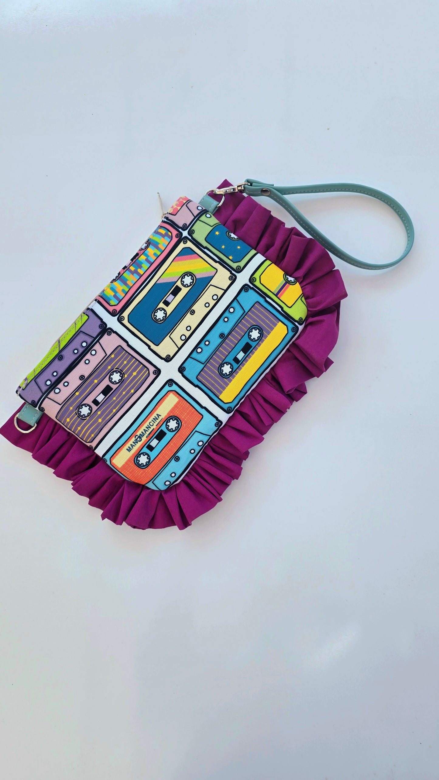 "MIRTA" pochette con rouches musicassette