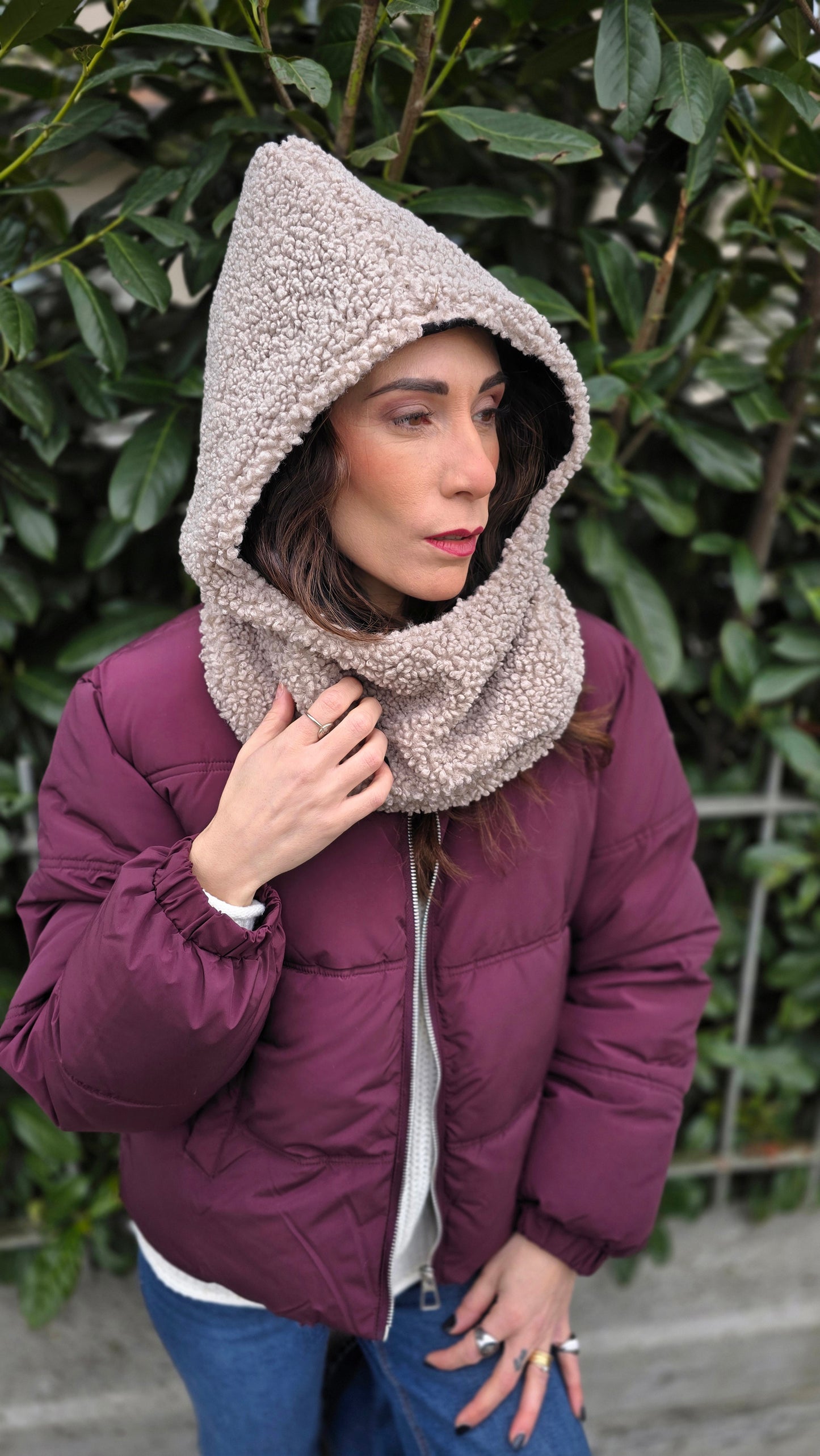 BALACLAVA lana bouclè beige