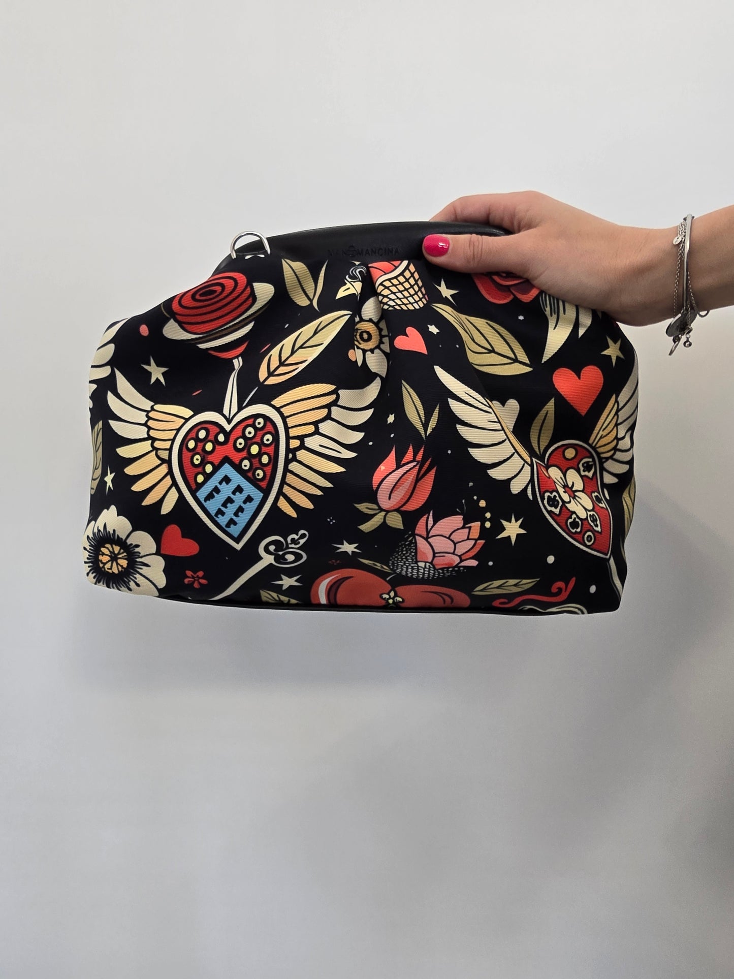 BORSA CLIC CLAC nero / tattoo love