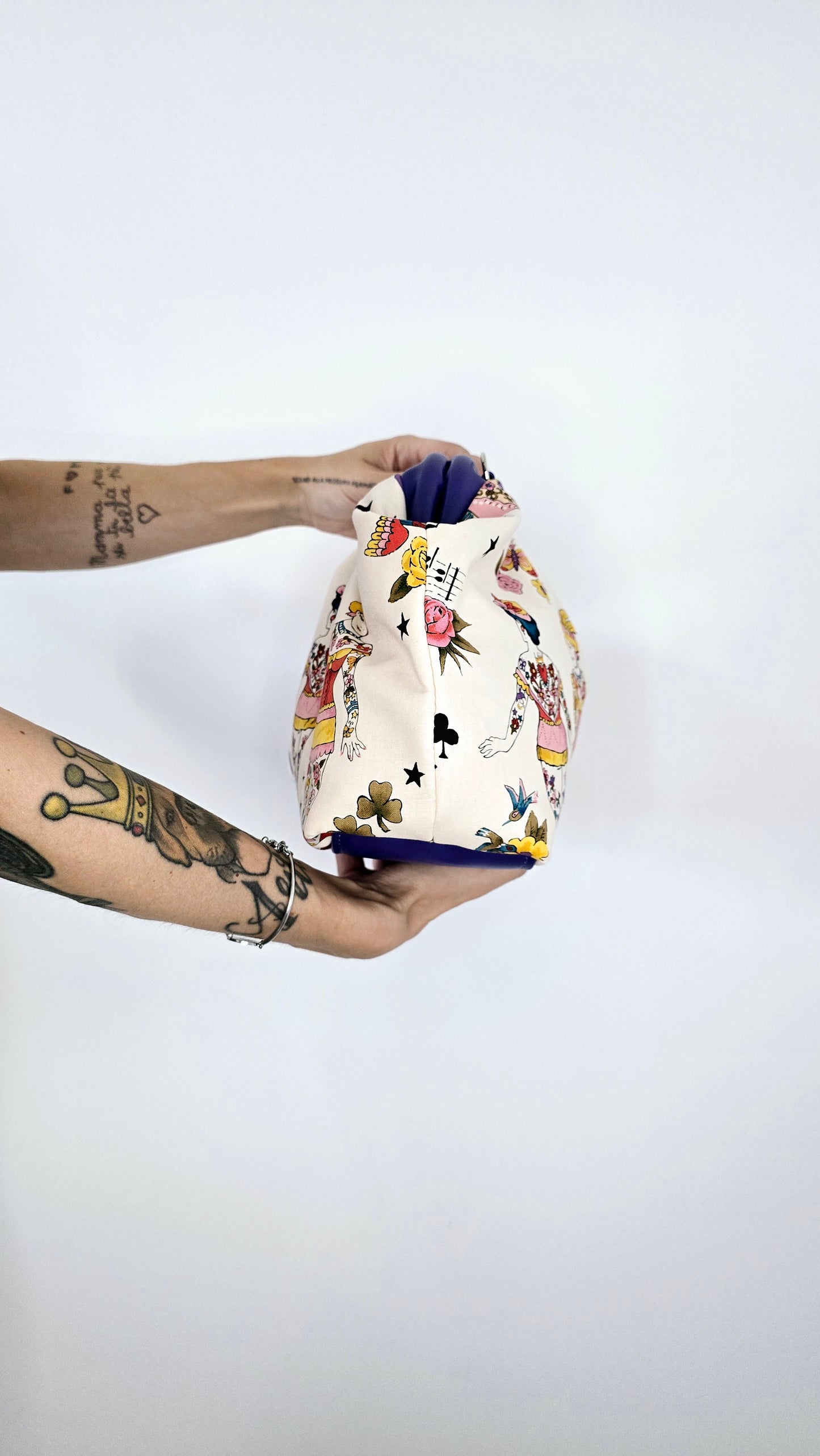 BORSA CLIC CLAC tracolla regolabile viola/donne tattoo
