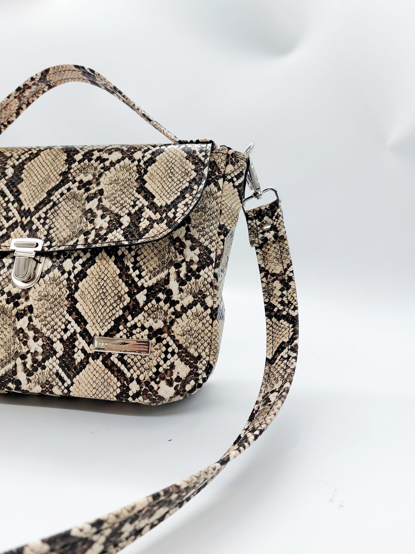"DOTTY" VEGAN mini SIMILPELLE PITONE Beige
