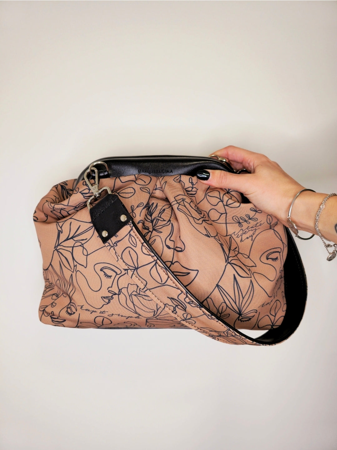 BORSA CLIC CLAC nero / mocha viso